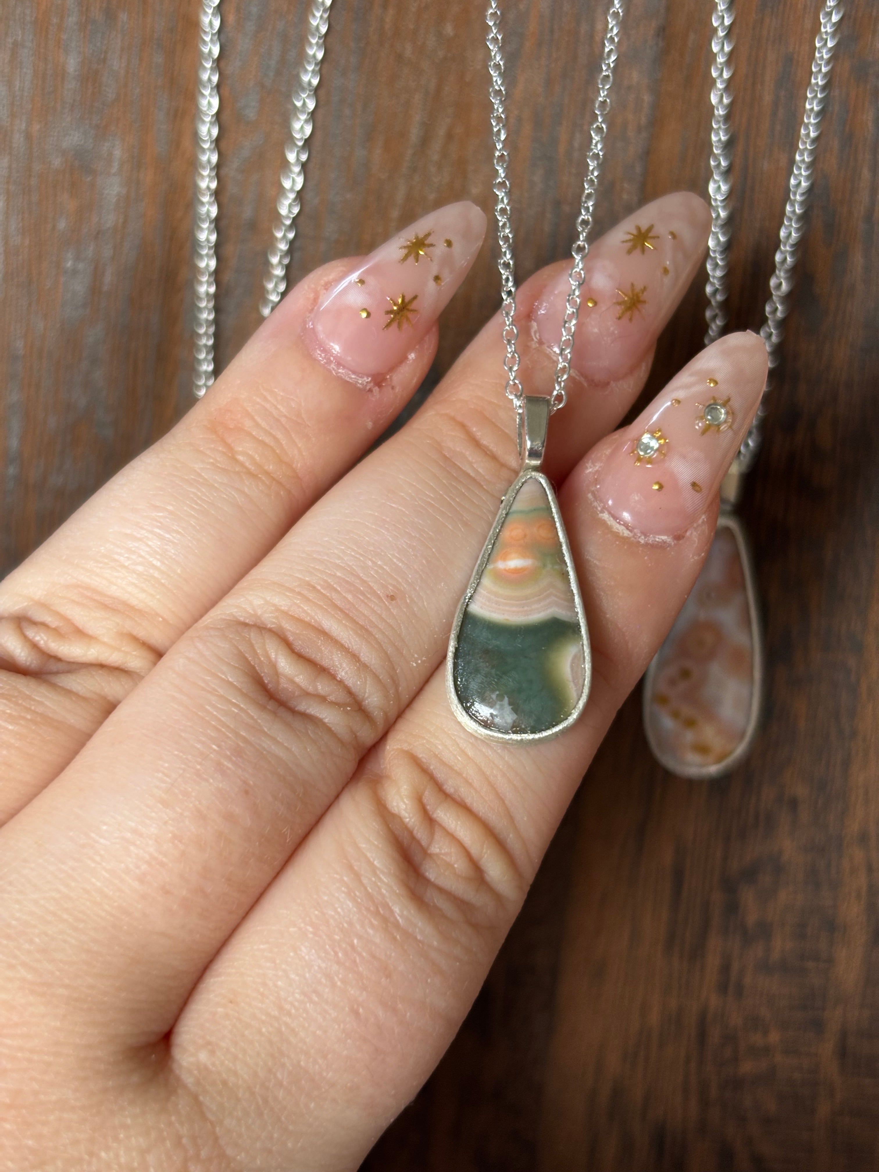 Ocean Jasper in Silver Necklaces - click to see more!