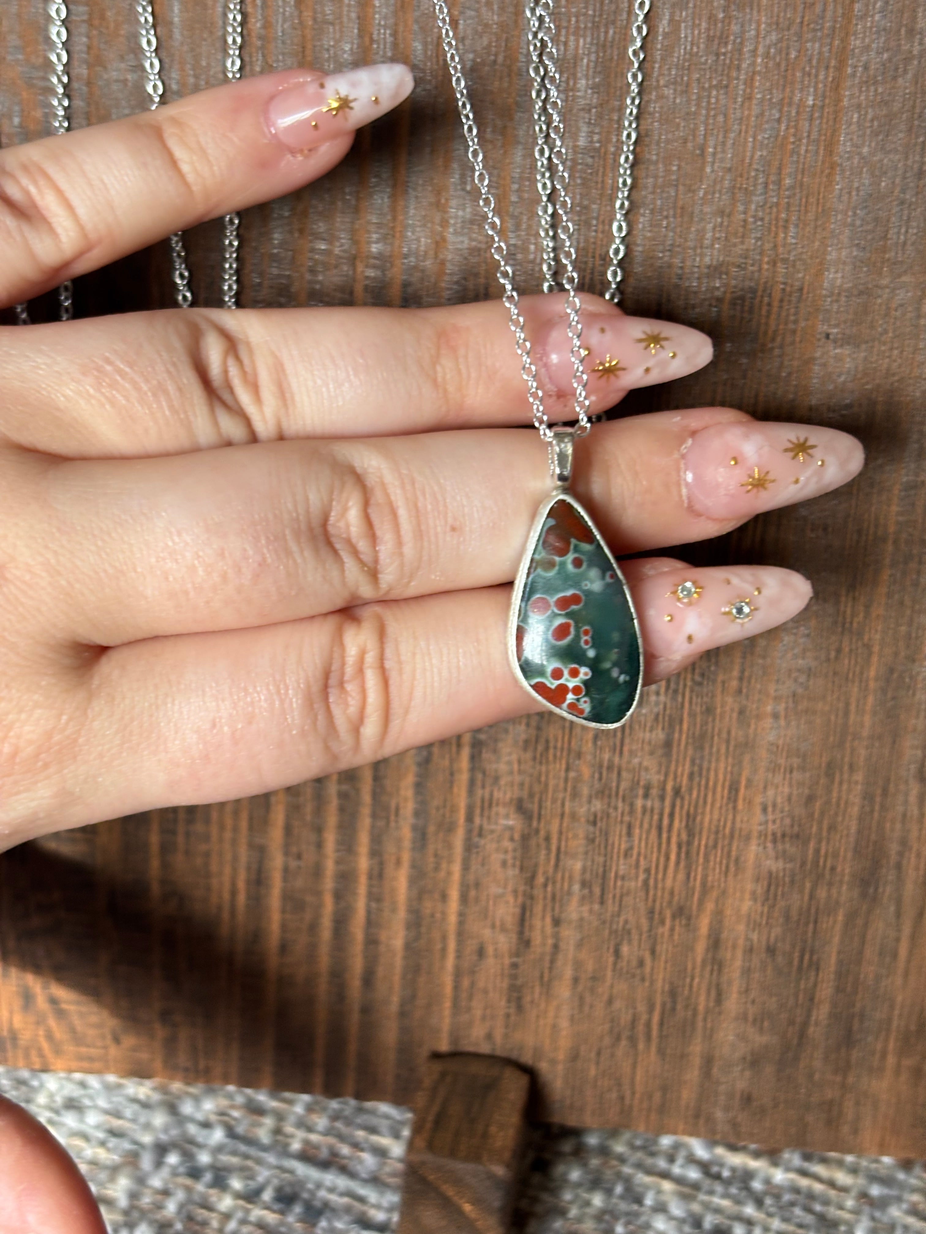 Ocean Jasper in Silver Necklaces - click to see more!