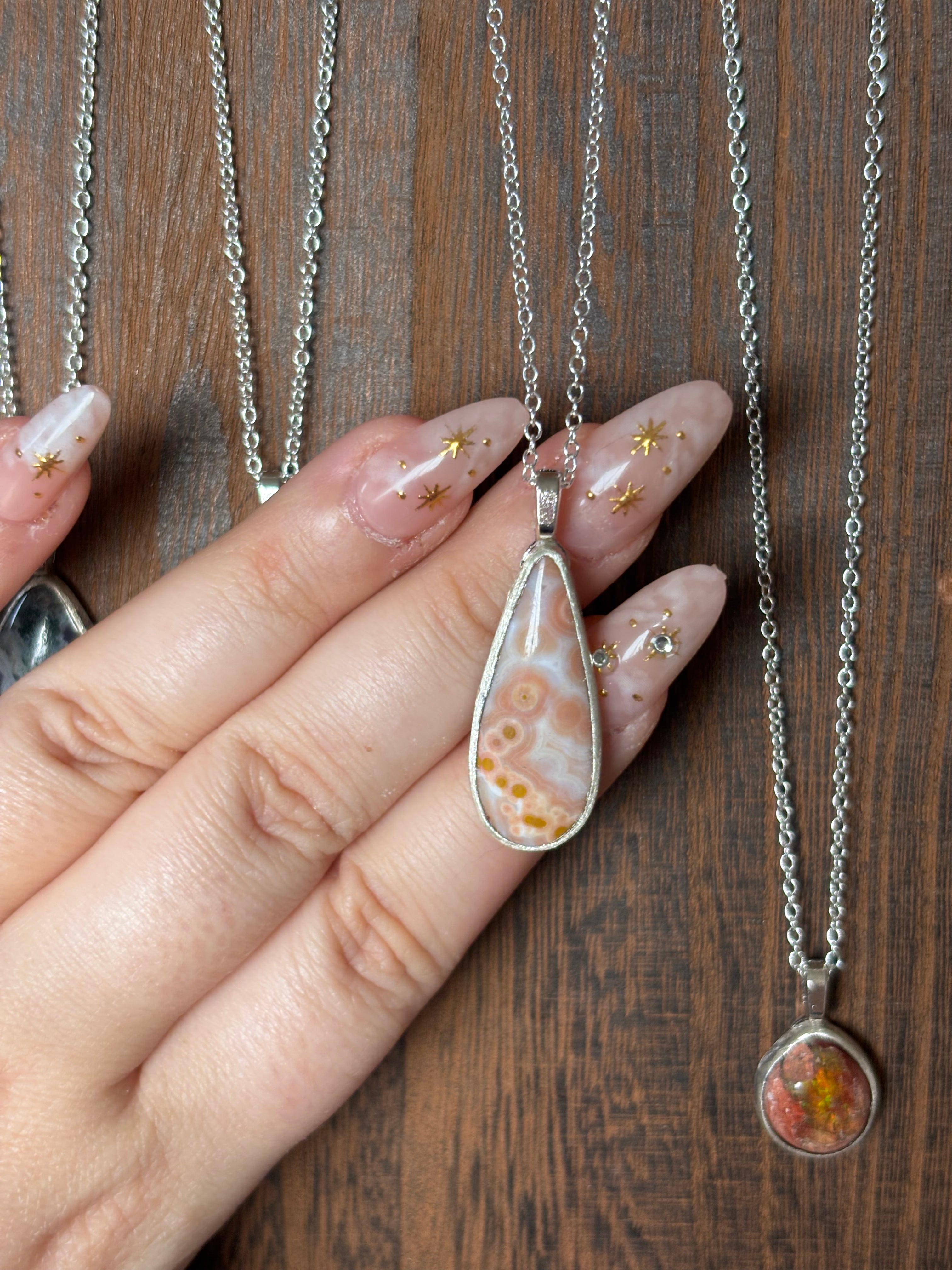 Ocean Jasper in Silver Necklaces - click to see more!