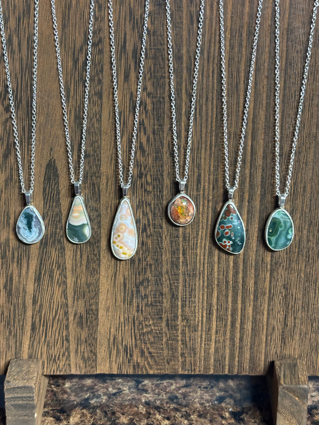 Ocean Jasper in Silver Necklaces - click to see more!