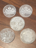 Engraved selenite crystal charging plate