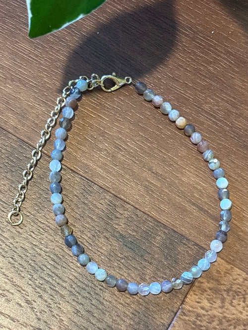 Botswana agate ankle bracelet