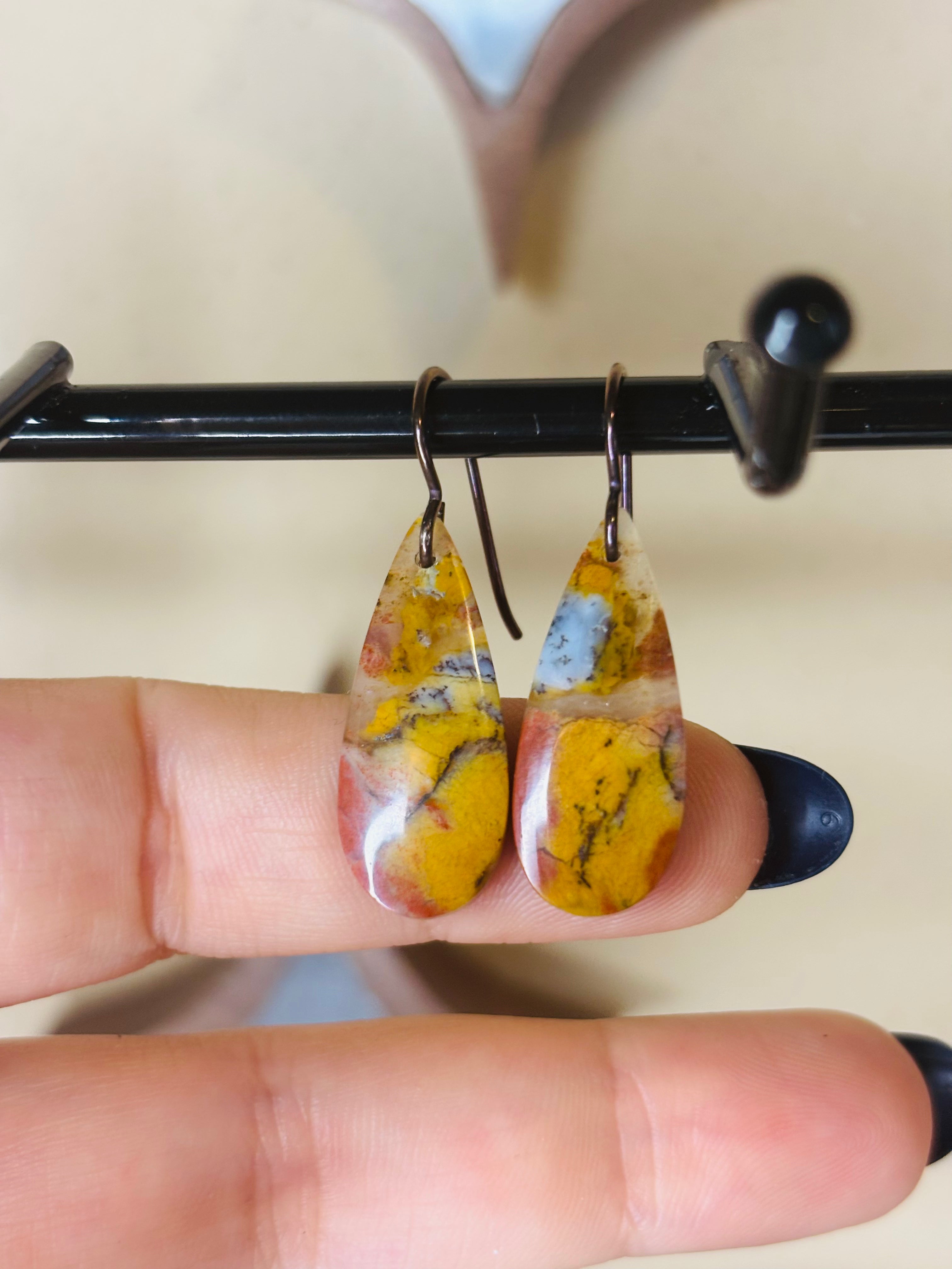 Stone earrings