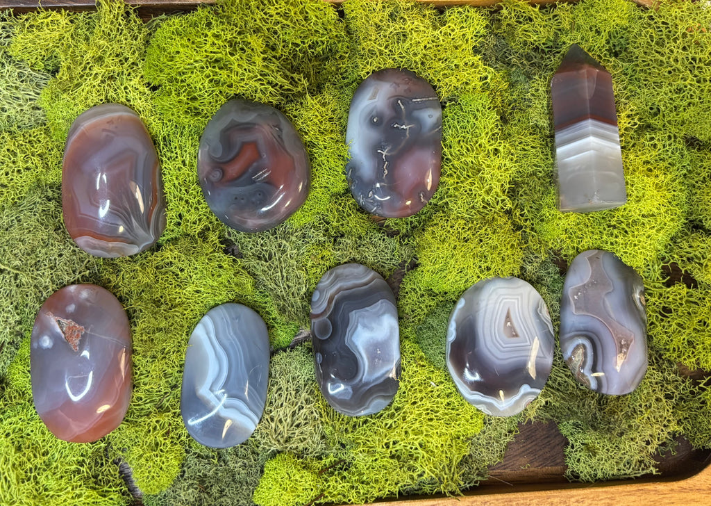 Swazi Agate medium size palm stones