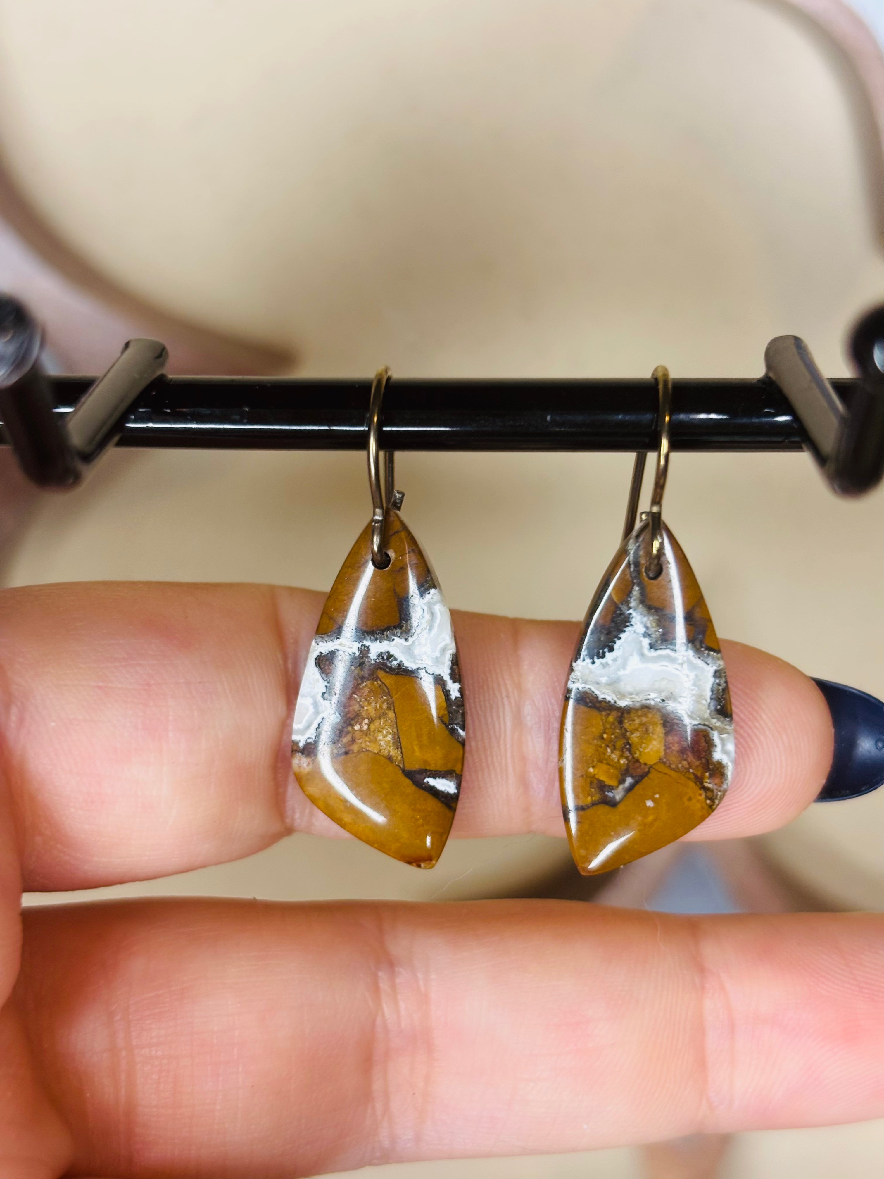 Stone earrings