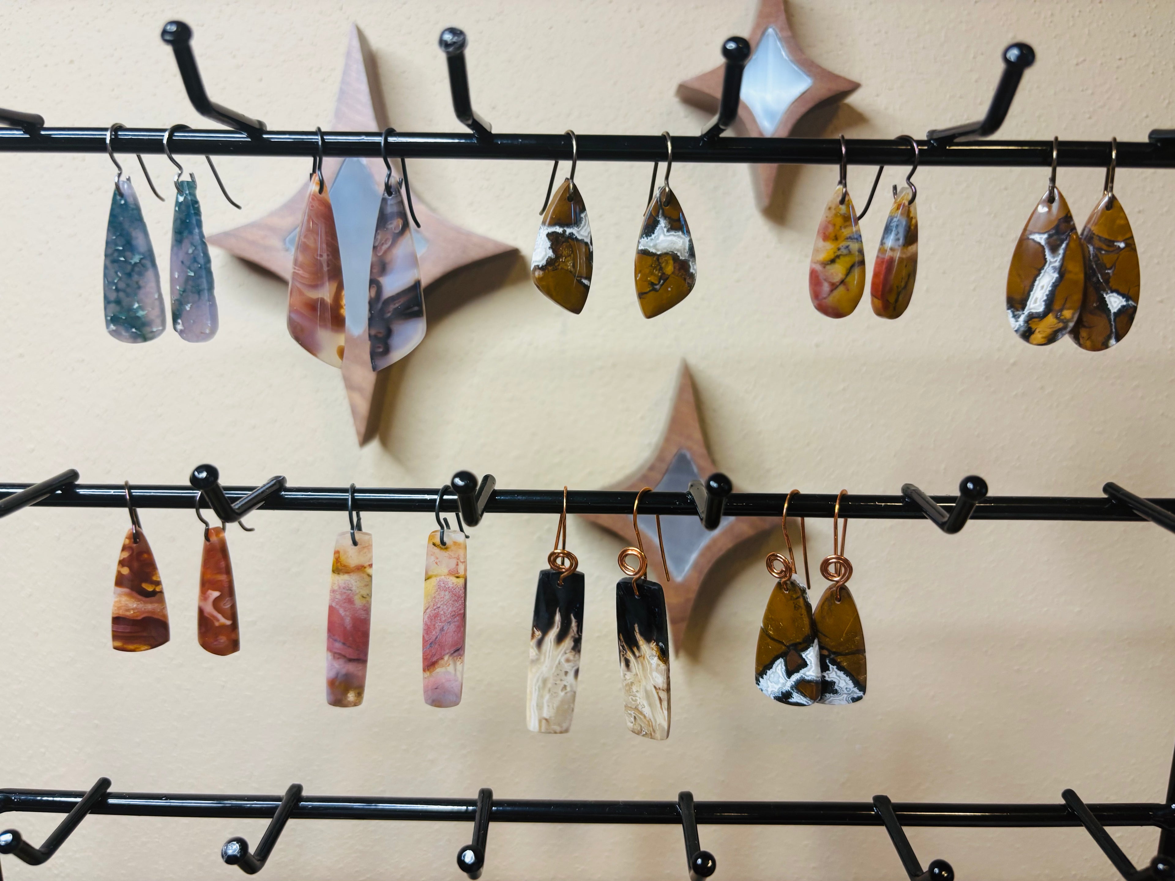 Stone earrings