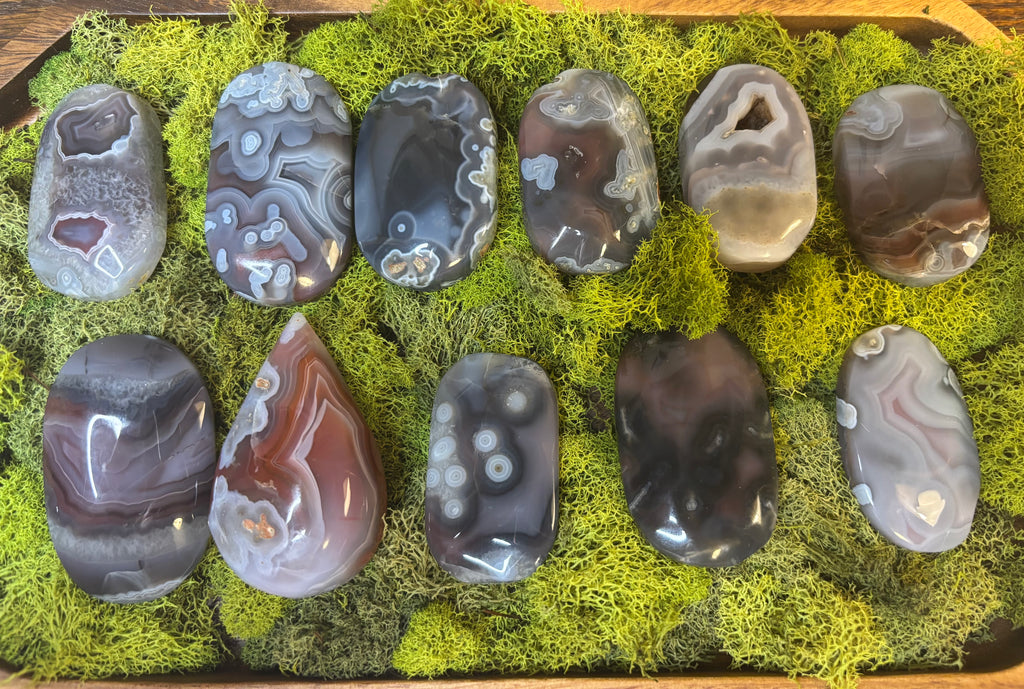 Swazi Agate large palm stones