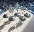 Fluorite diamonds on stands