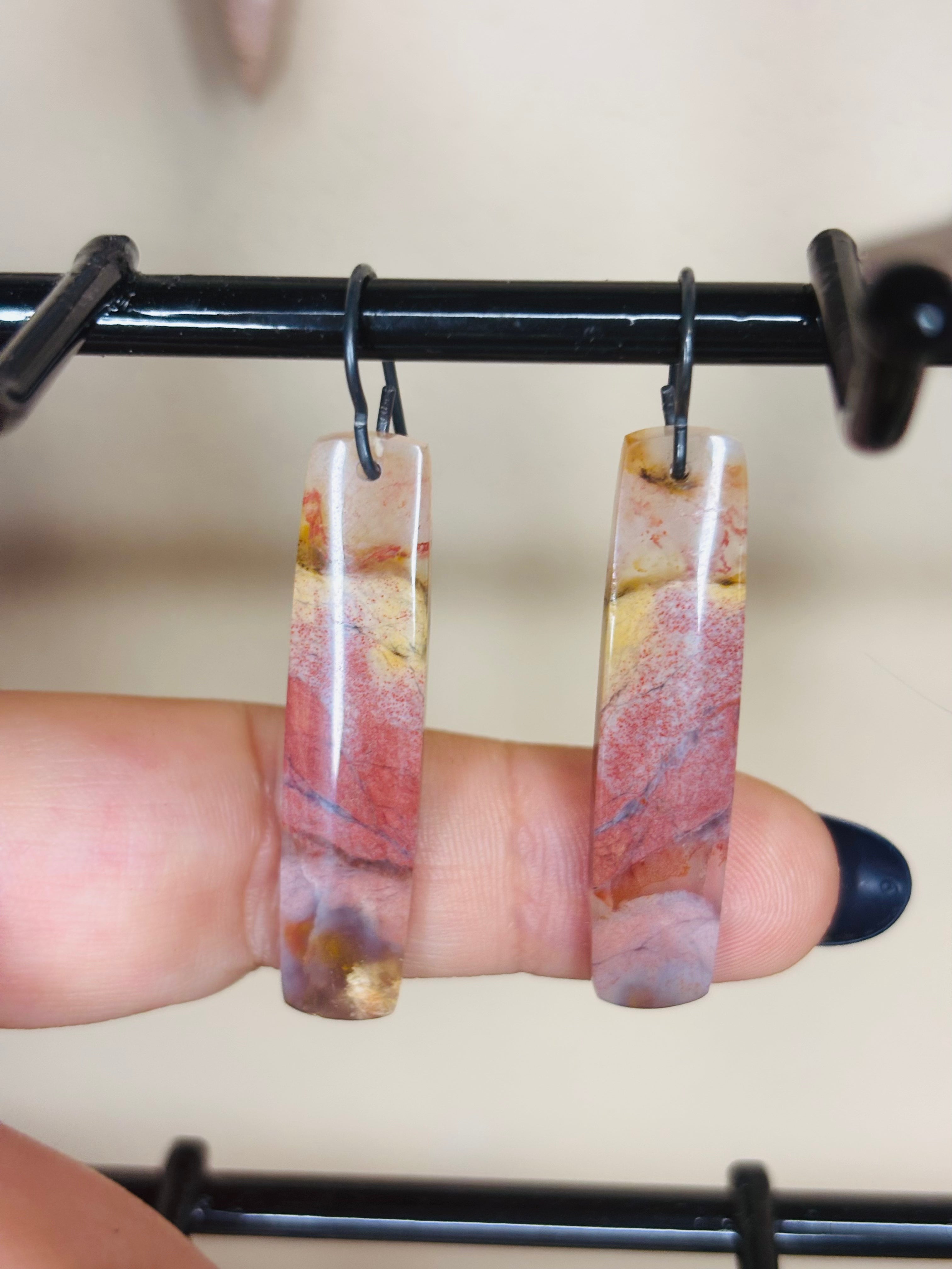 Stone earrings