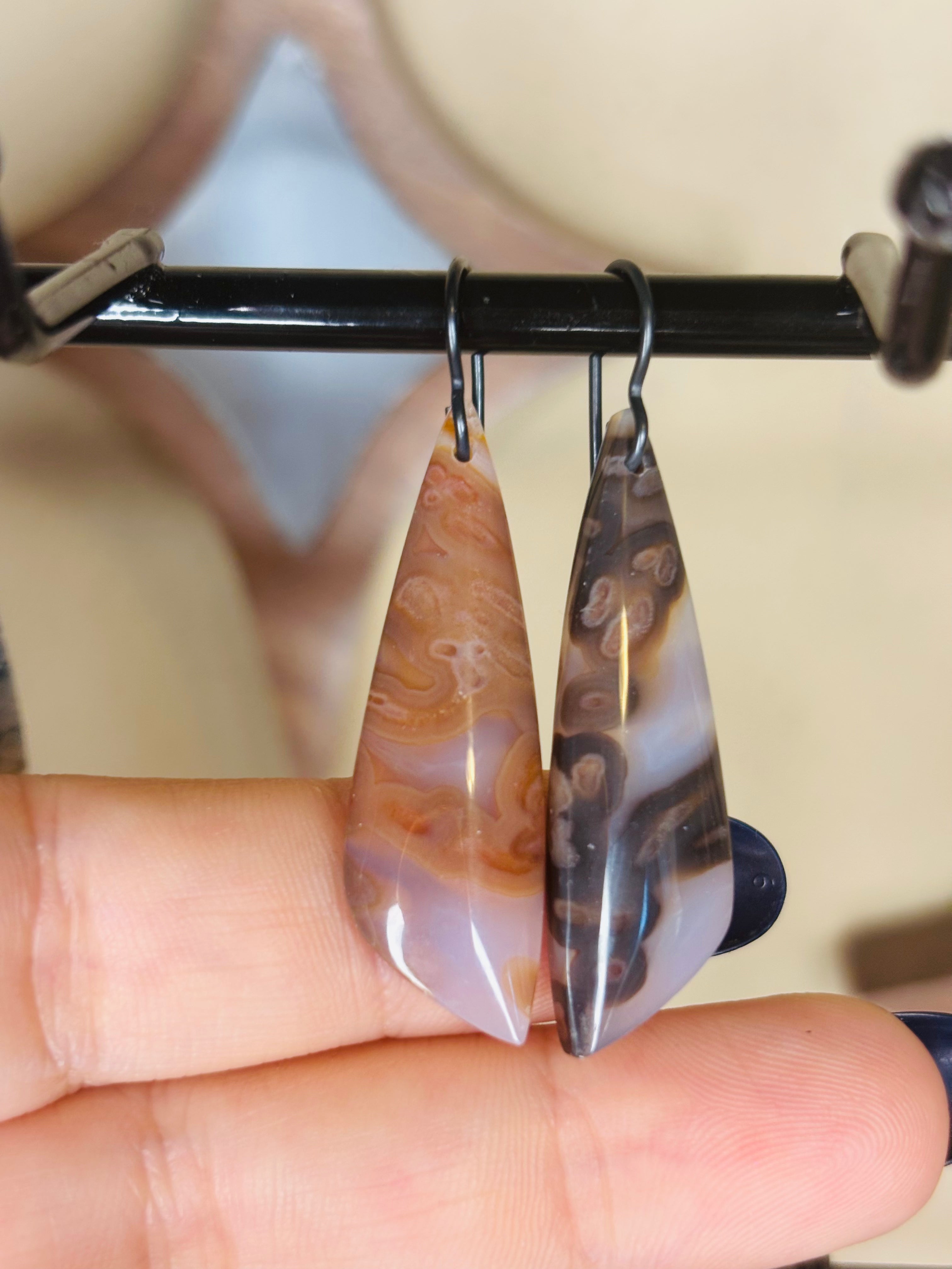 Stone earrings