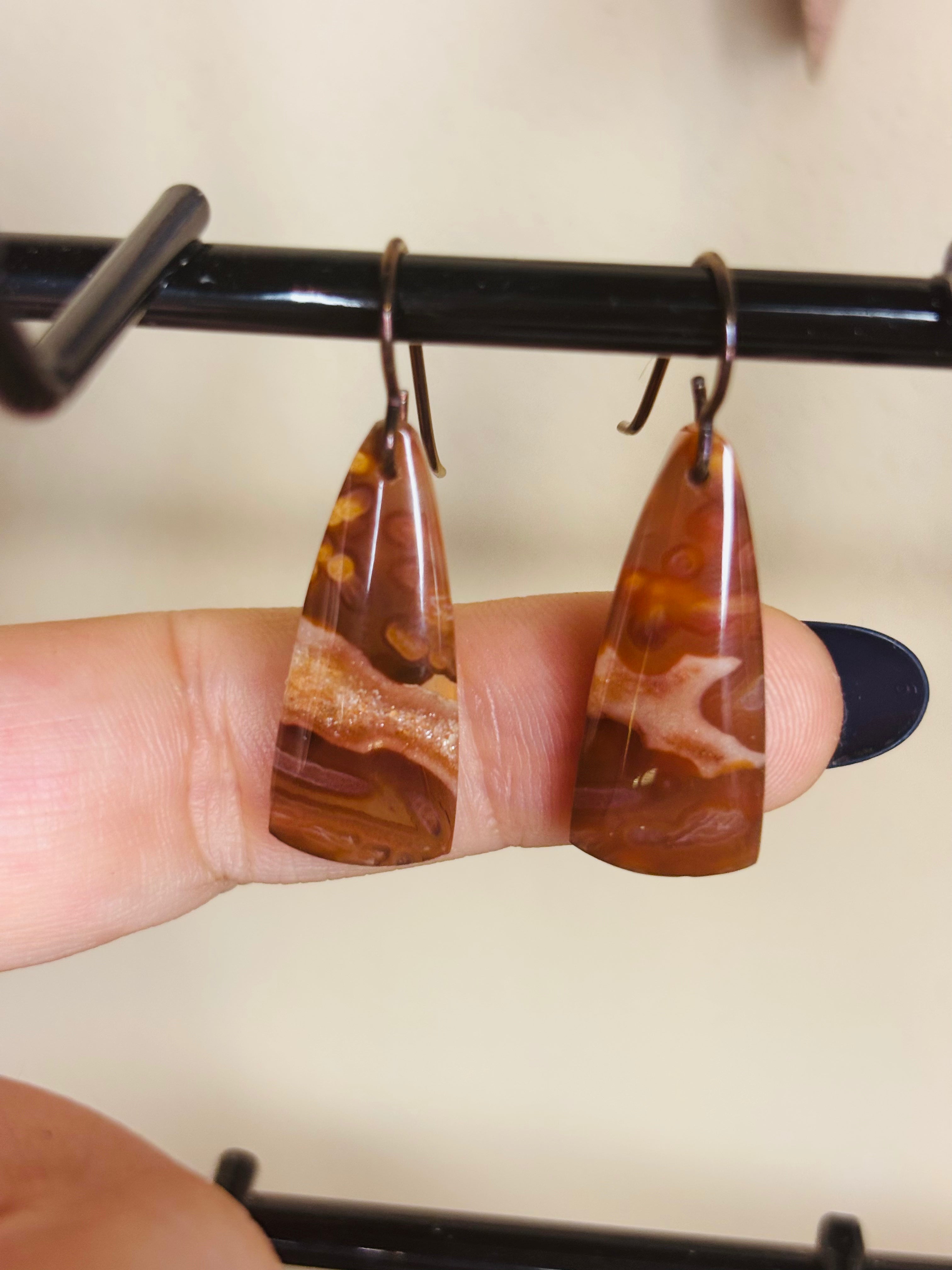 Stone earrings