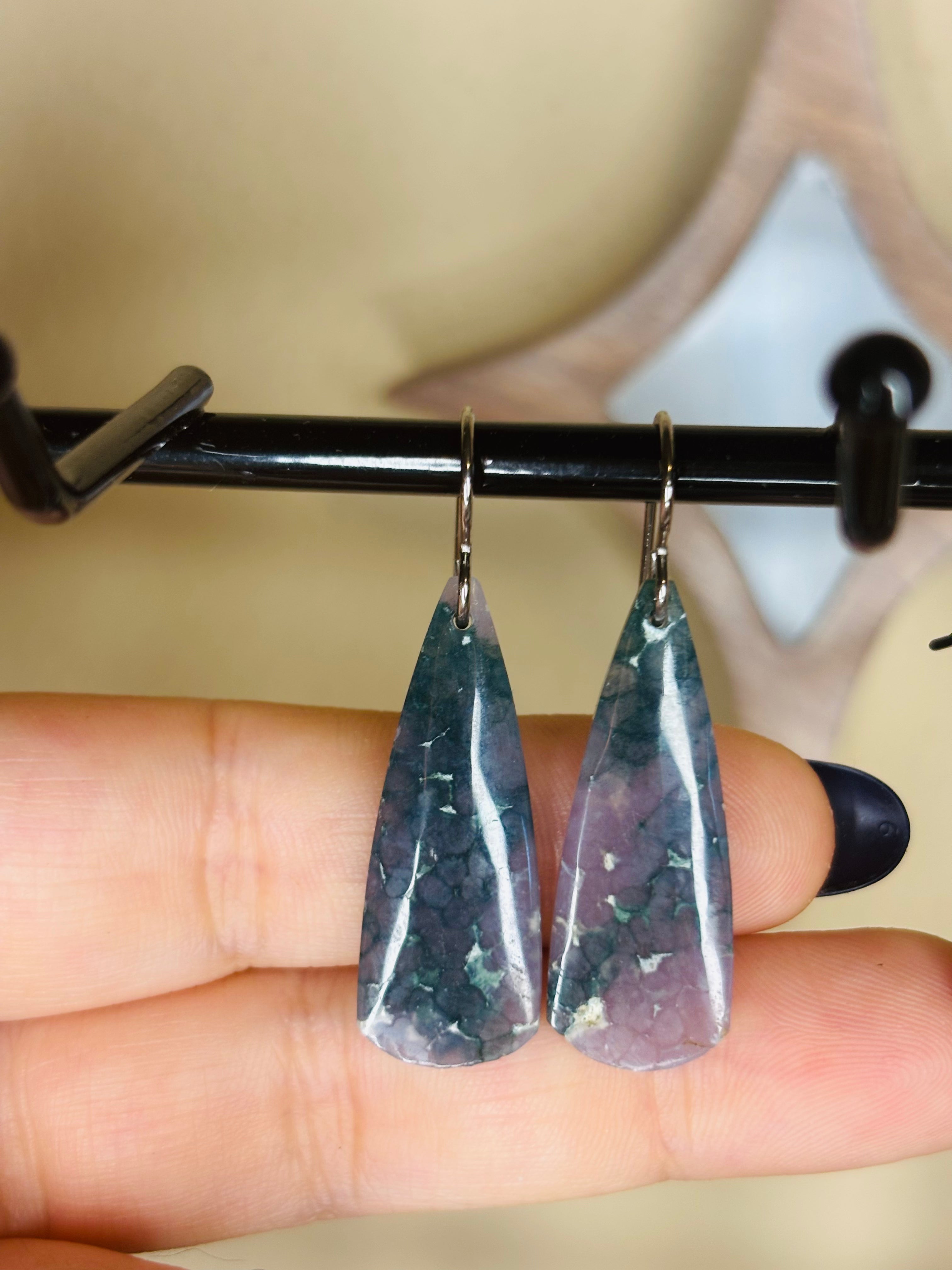 Stone earrings