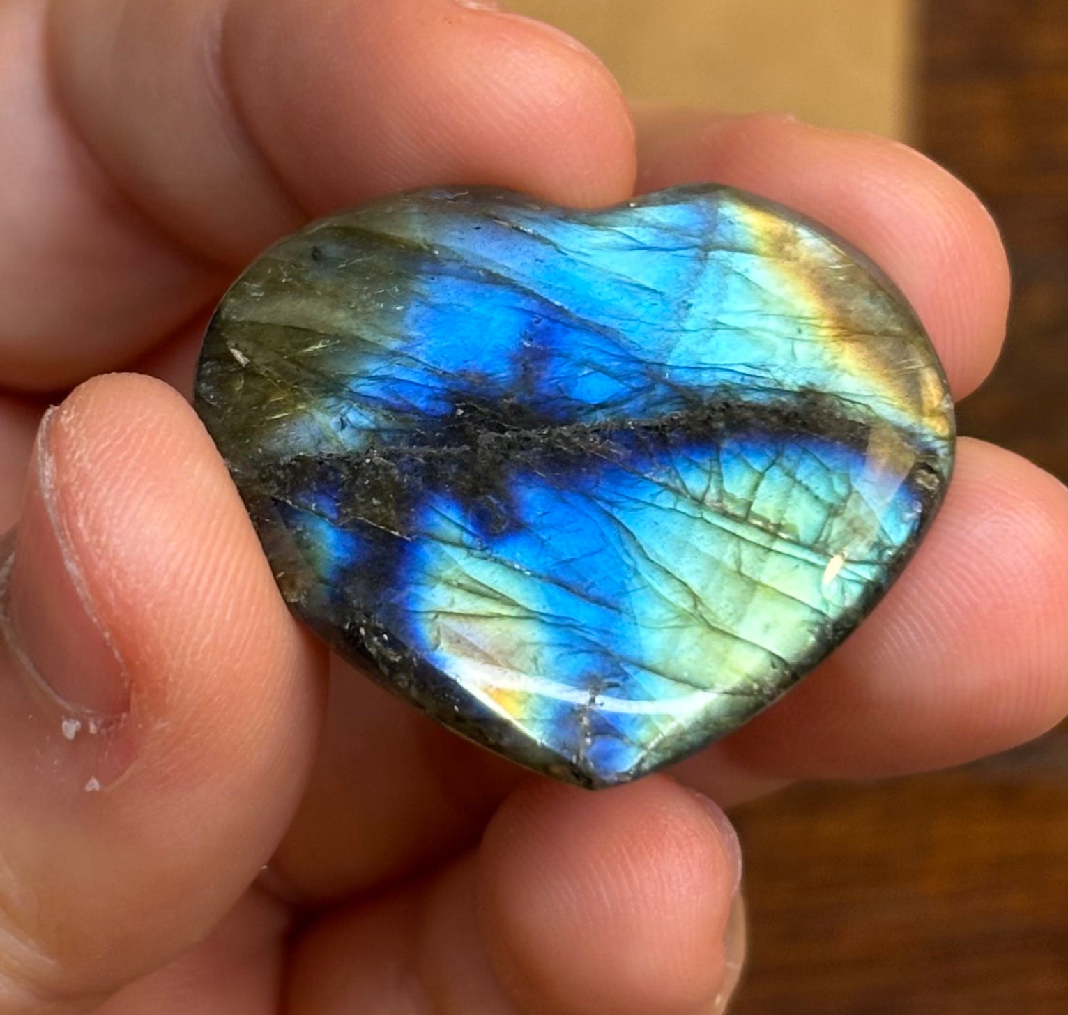 Labradorite hearts - click to view more!