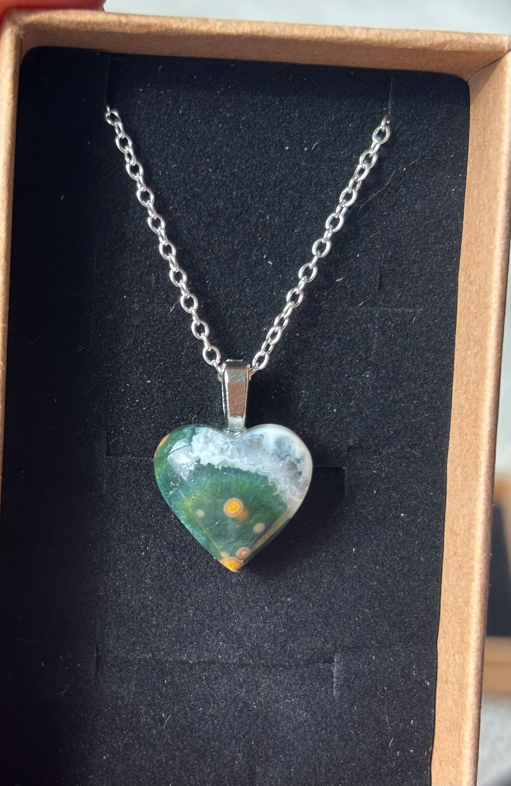 Ocean Jasper heart necklace