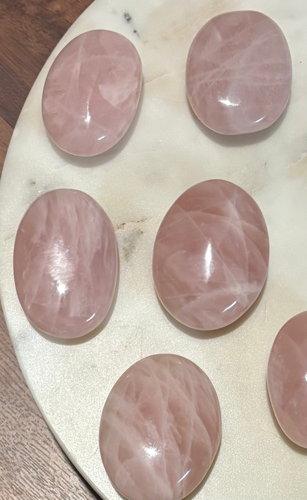 Rose Quartz large palm stones