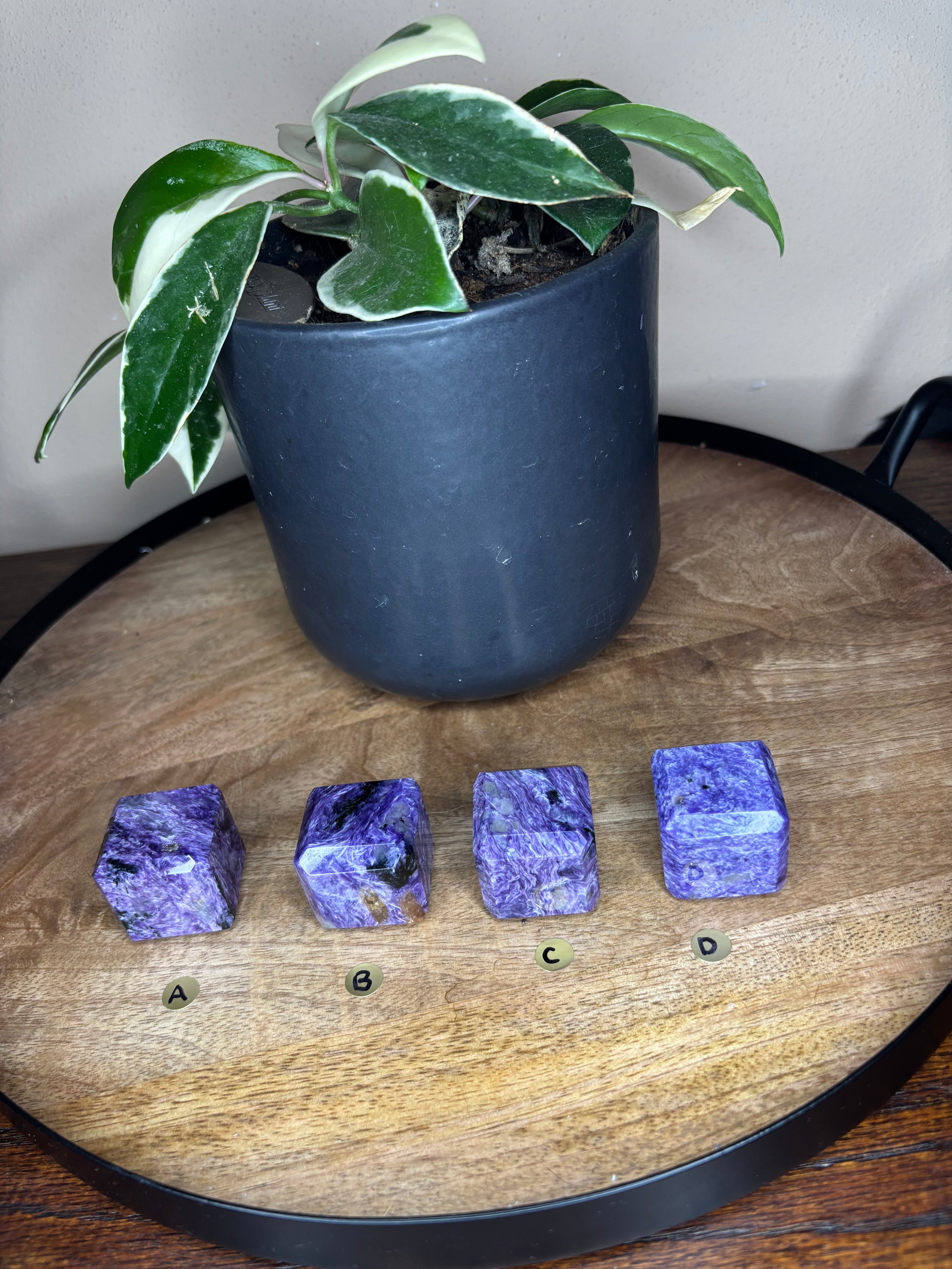 Charoite cubes