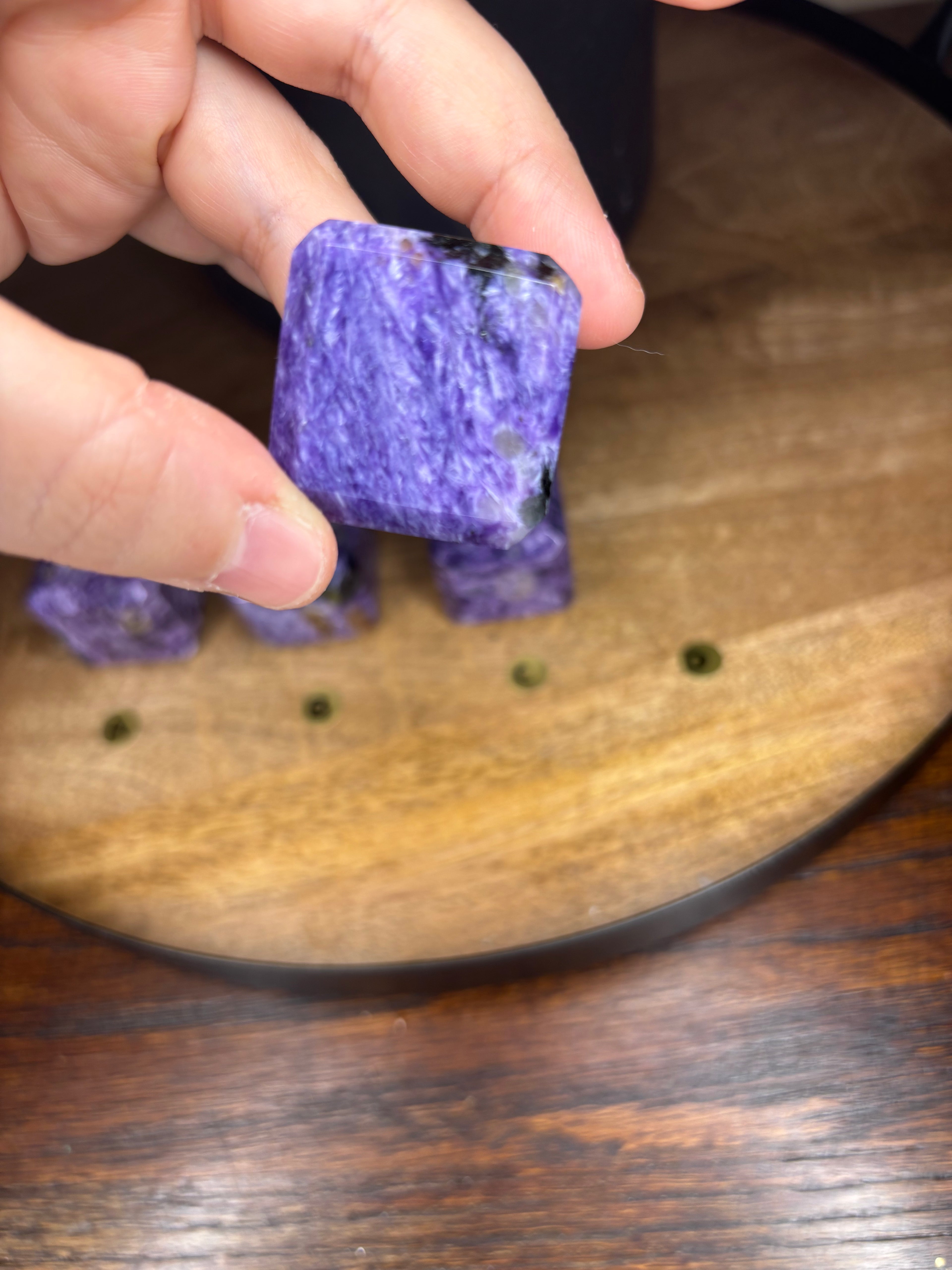 Charoite cubes