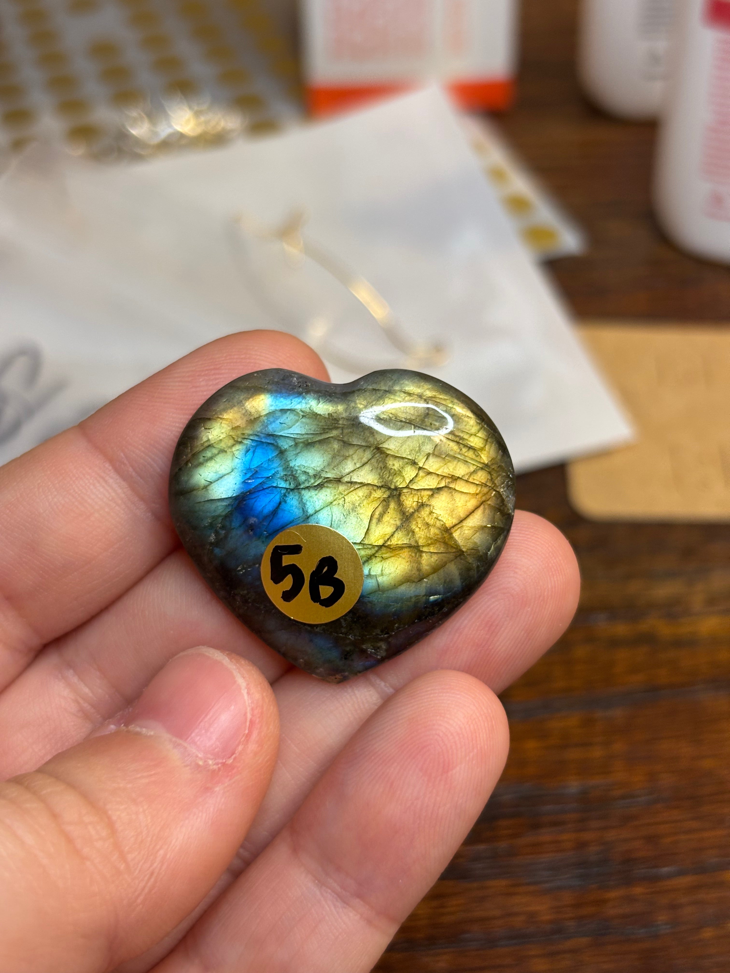 Labradorite hearts - click to view more!