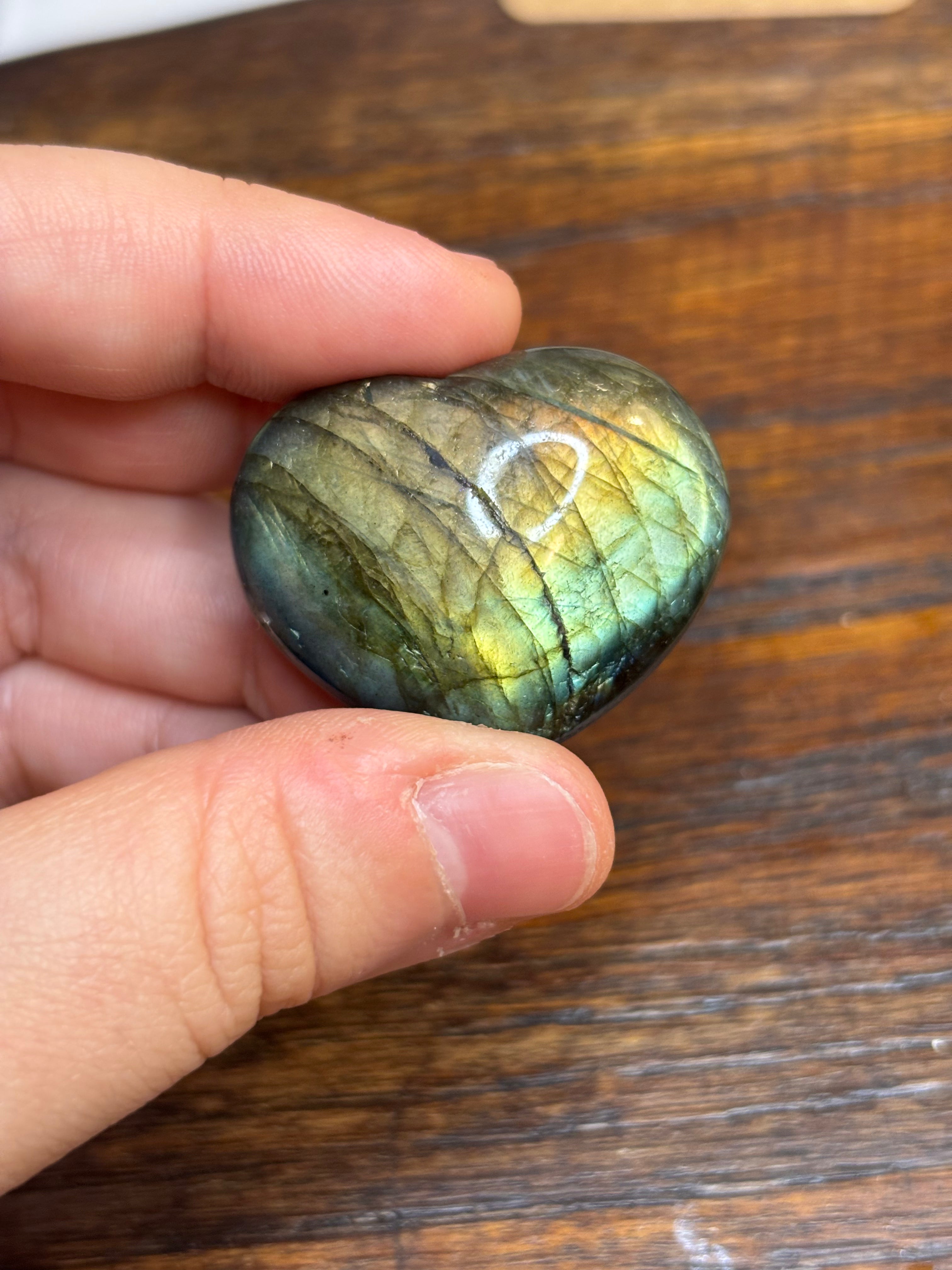 Labradorite hearts - click to view more!