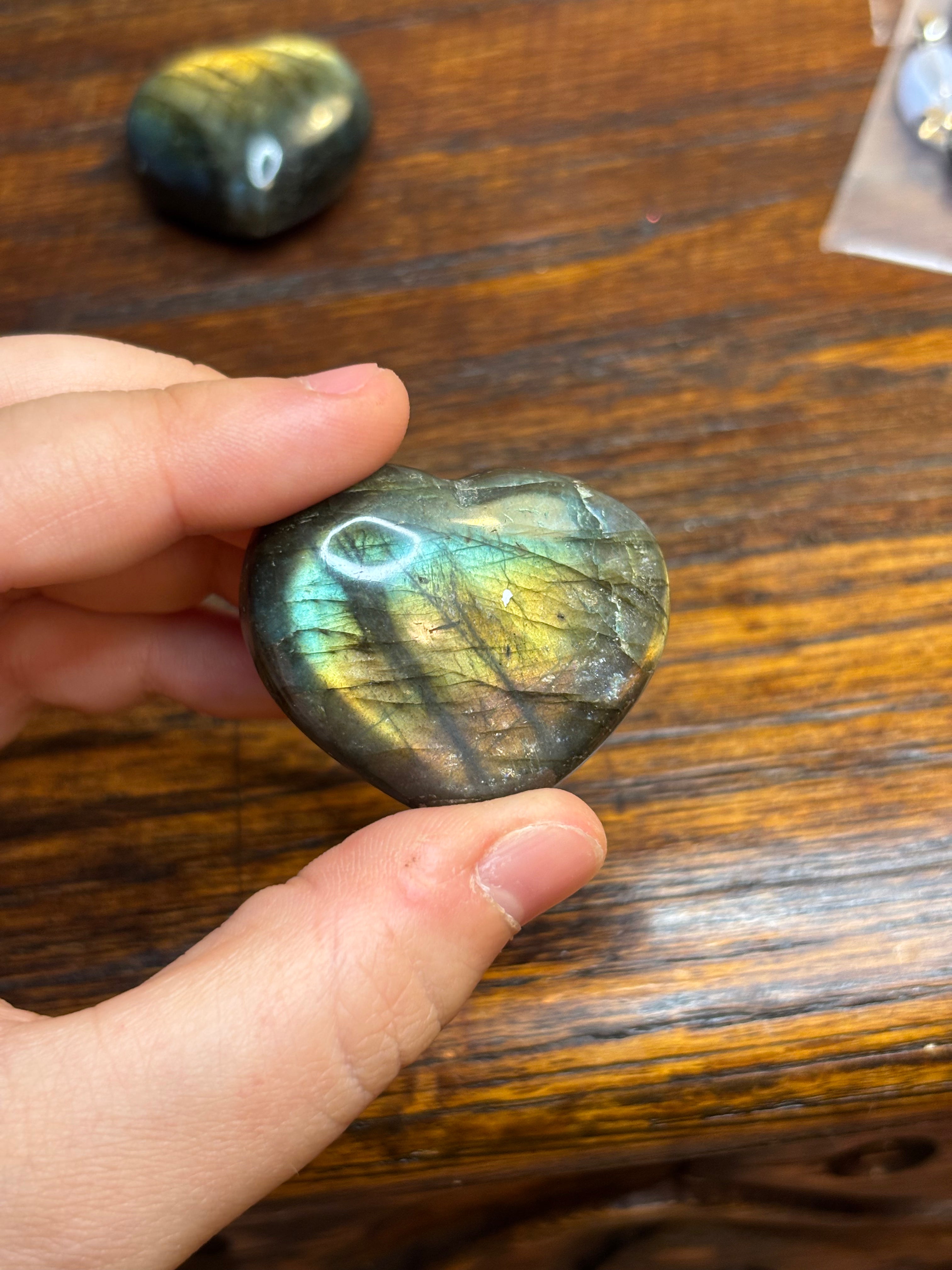 Labradorite hearts - click to view more!