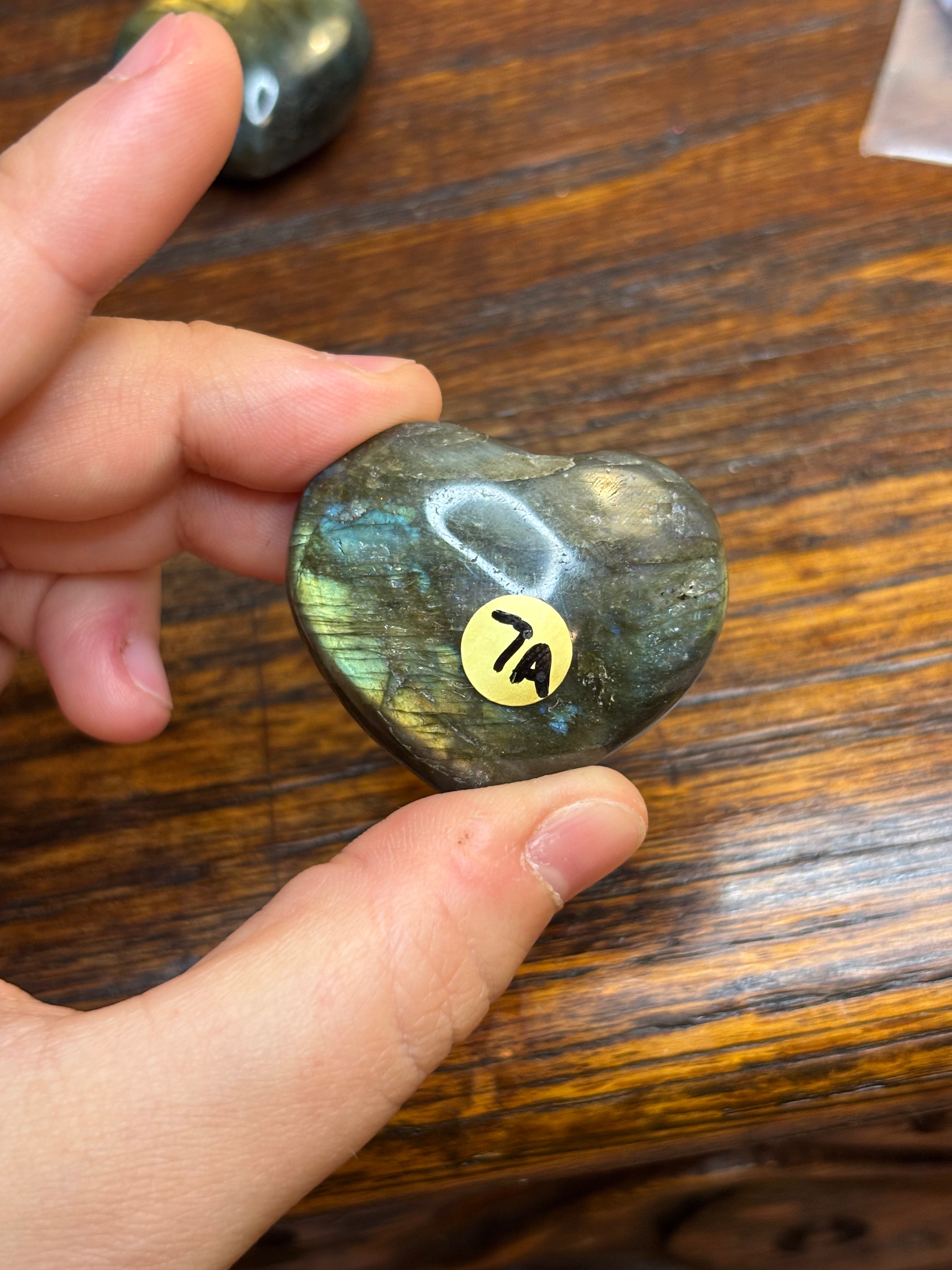 Labradorite hearts - click to view more!