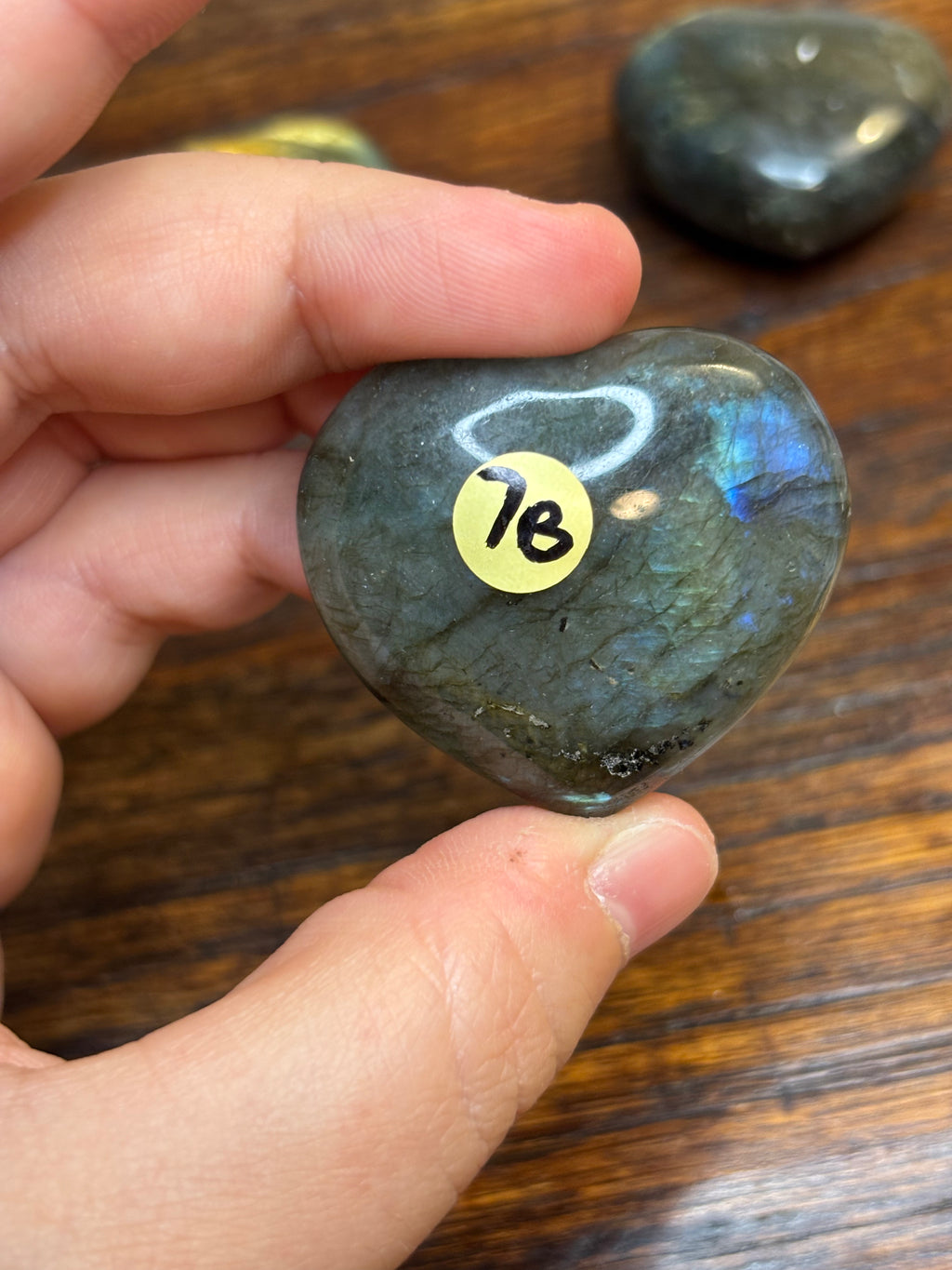 Labradorite hearts - click to view more!
