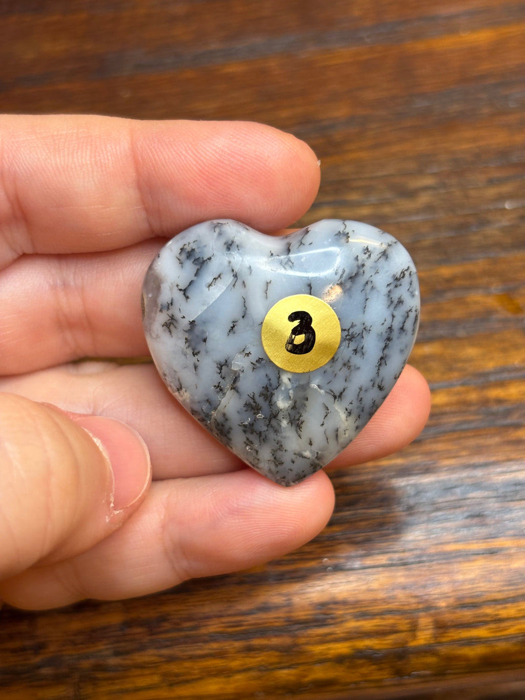 Dendritic opal hearts