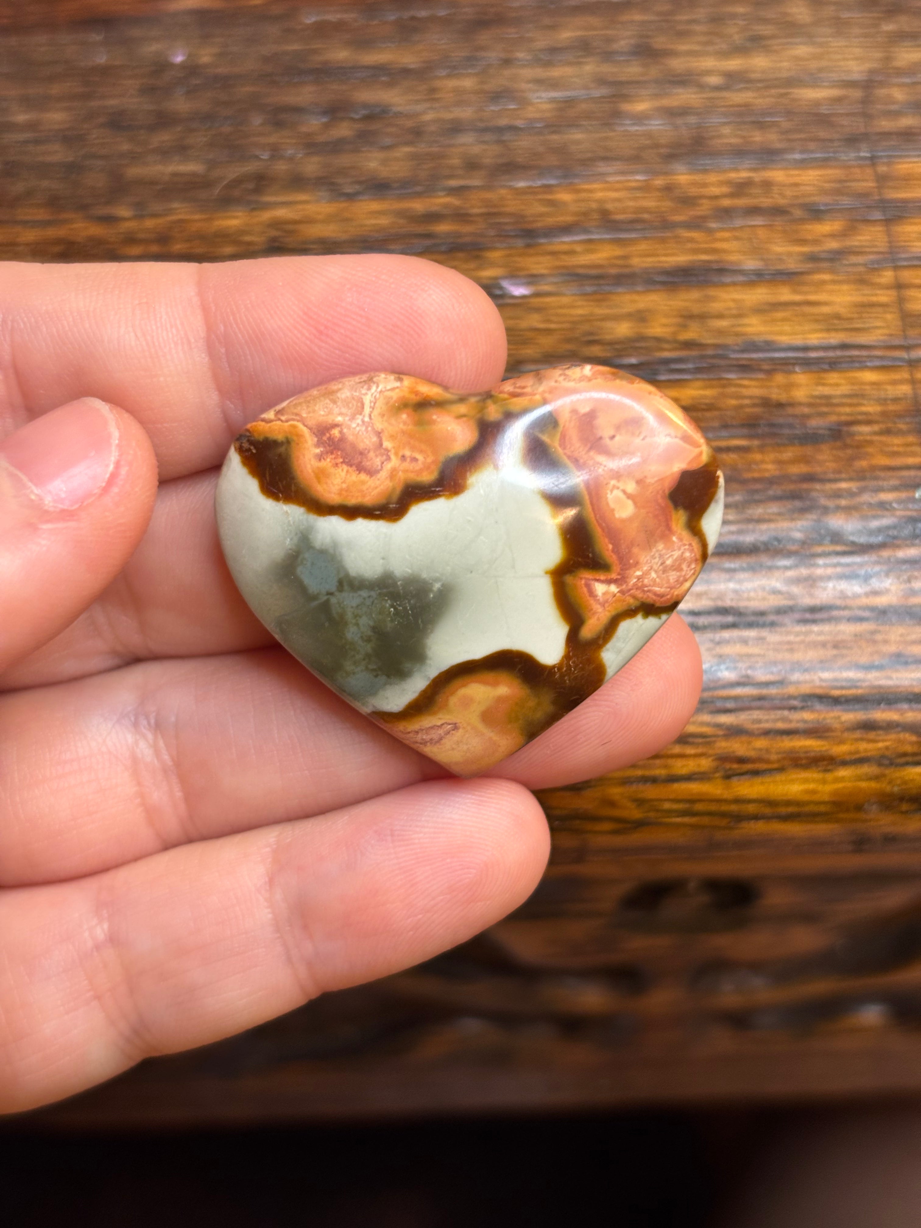 Polychrome jasper hearts - click to see more!