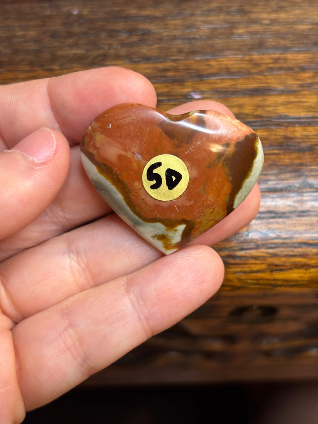 Polychrome jasper hearts - click to see more!
