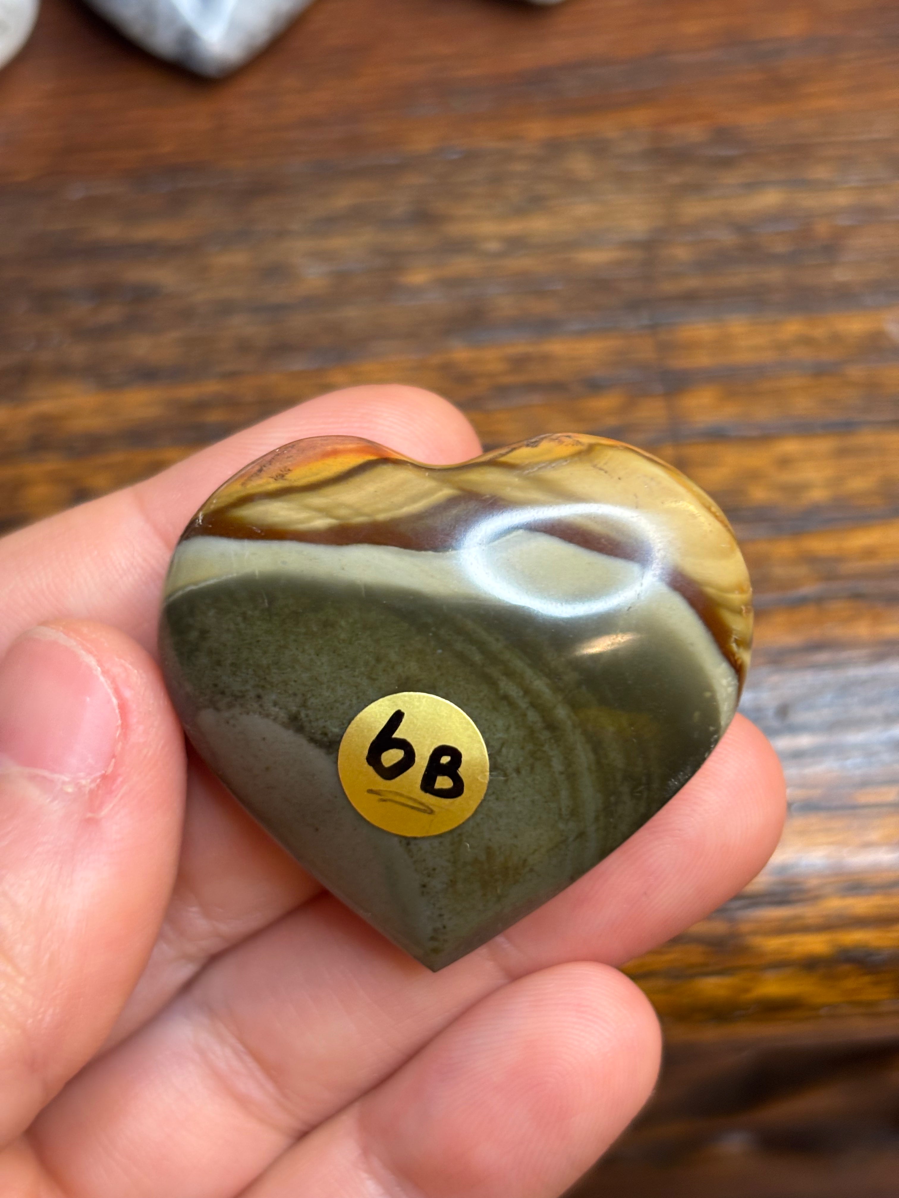 Polychrome jasper hearts - click to see more!