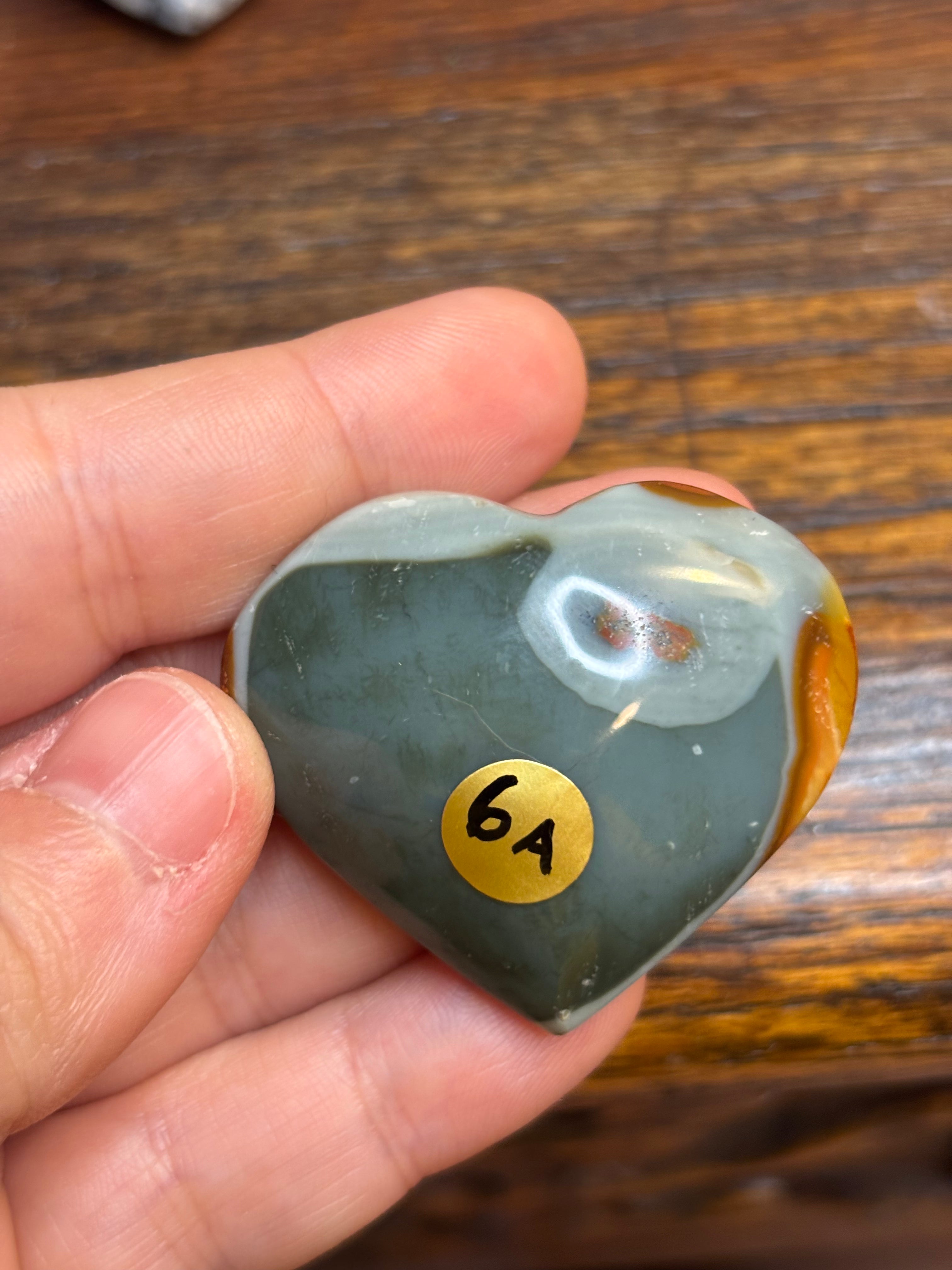 Polychrome jasper hearts - click to see more!