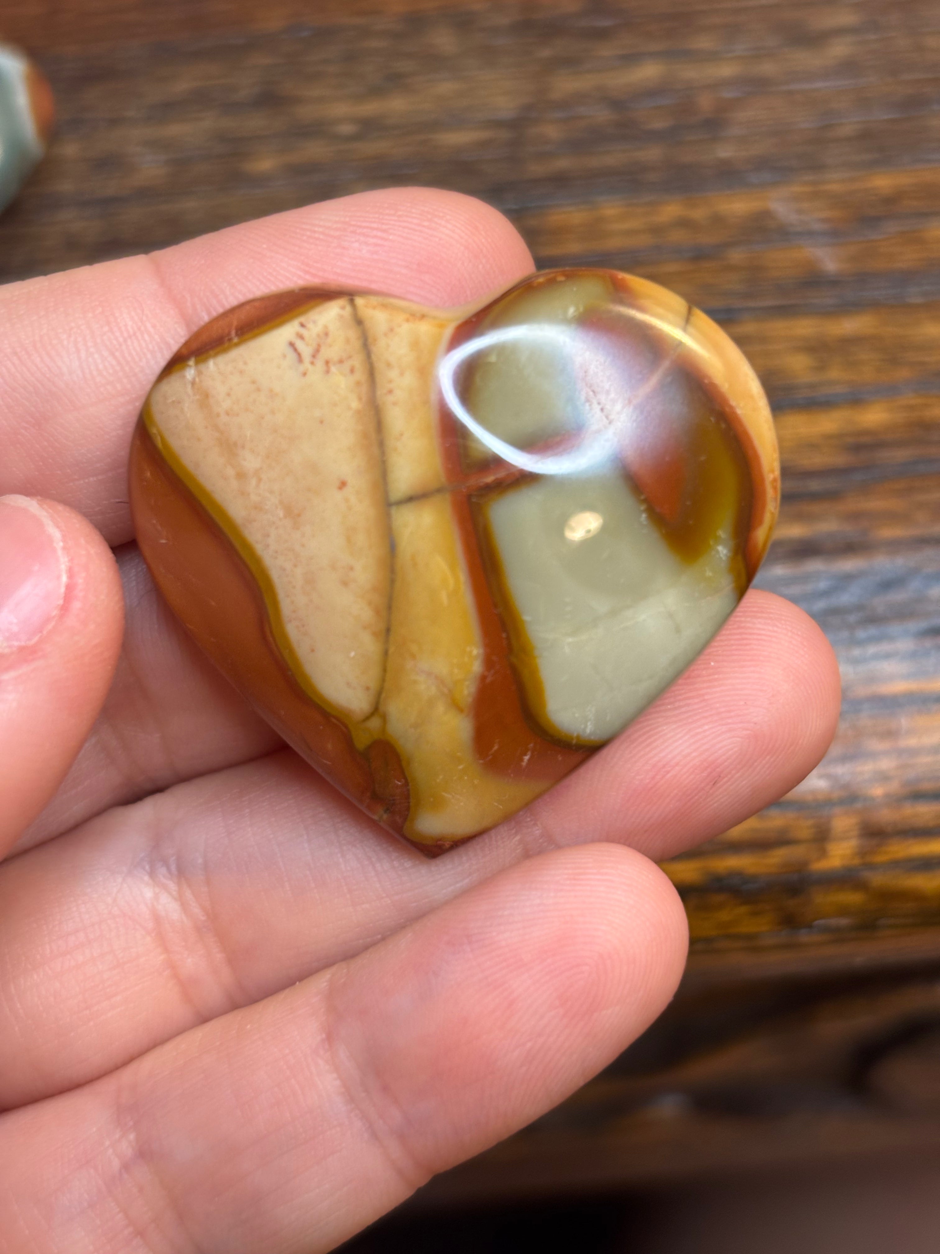Polychrome jasper hearts - click to see more!