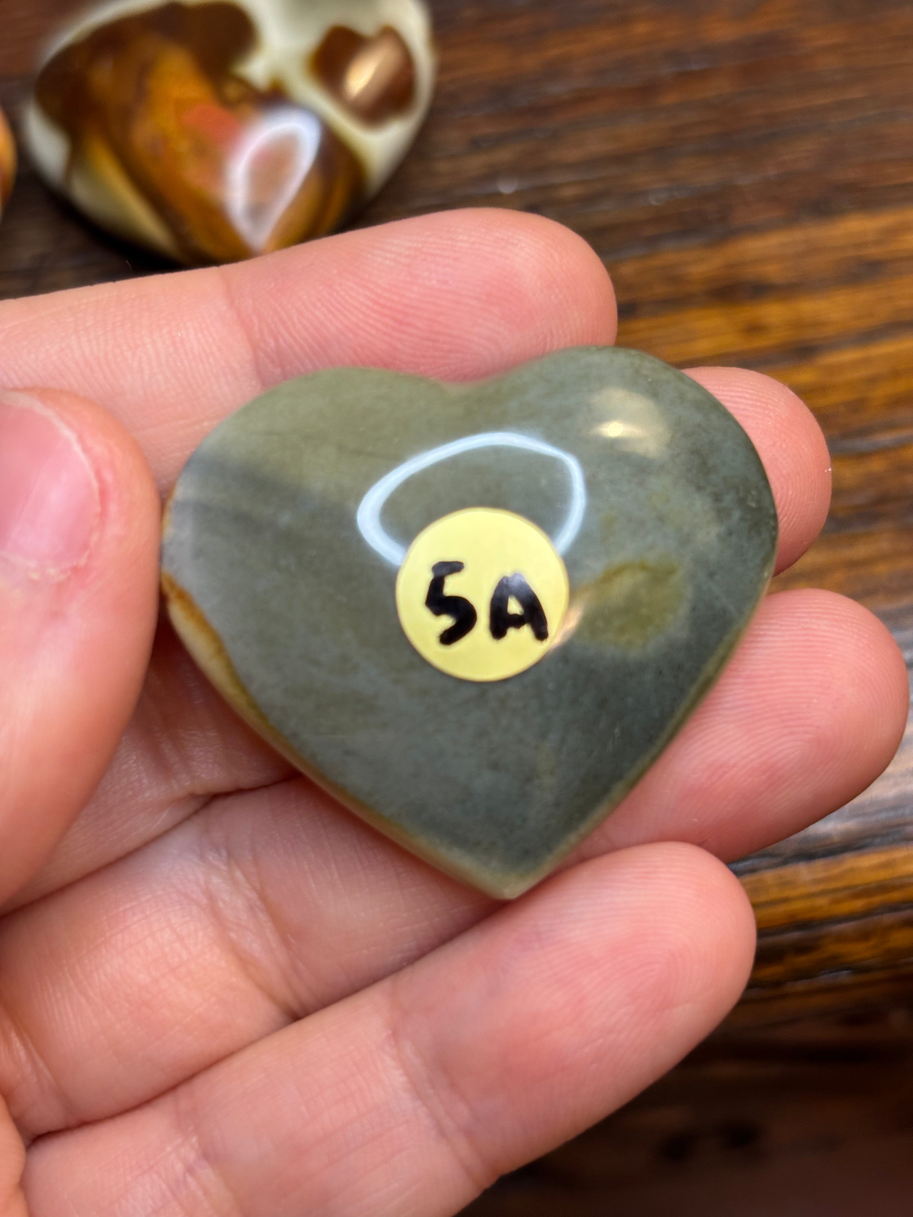 Polychrome jasper hearts - click to see more!