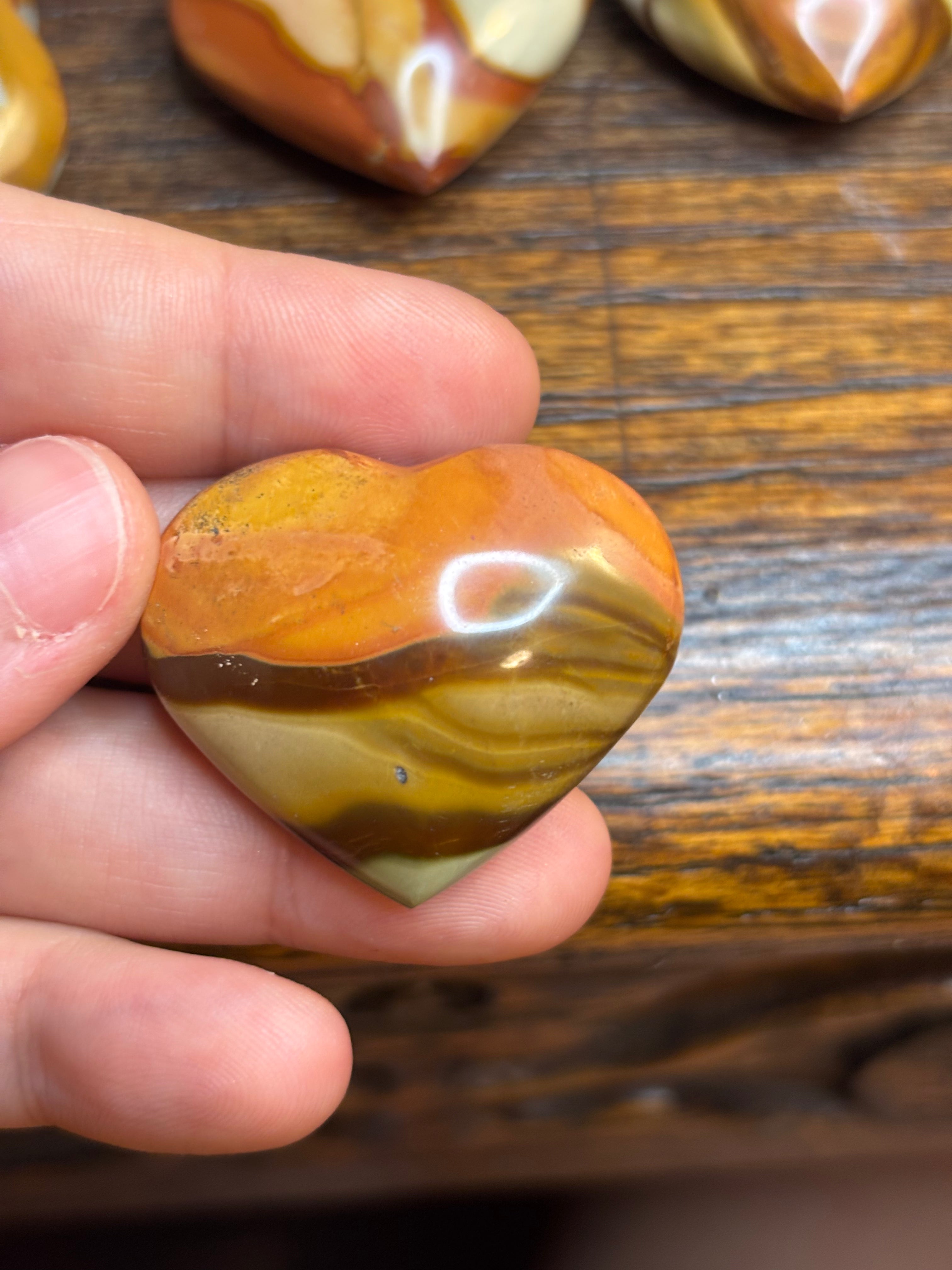 Polychrome jasper hearts - click to see more!