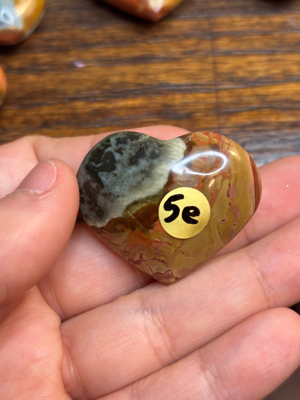 Polychrome jasper hearts - click to see more!