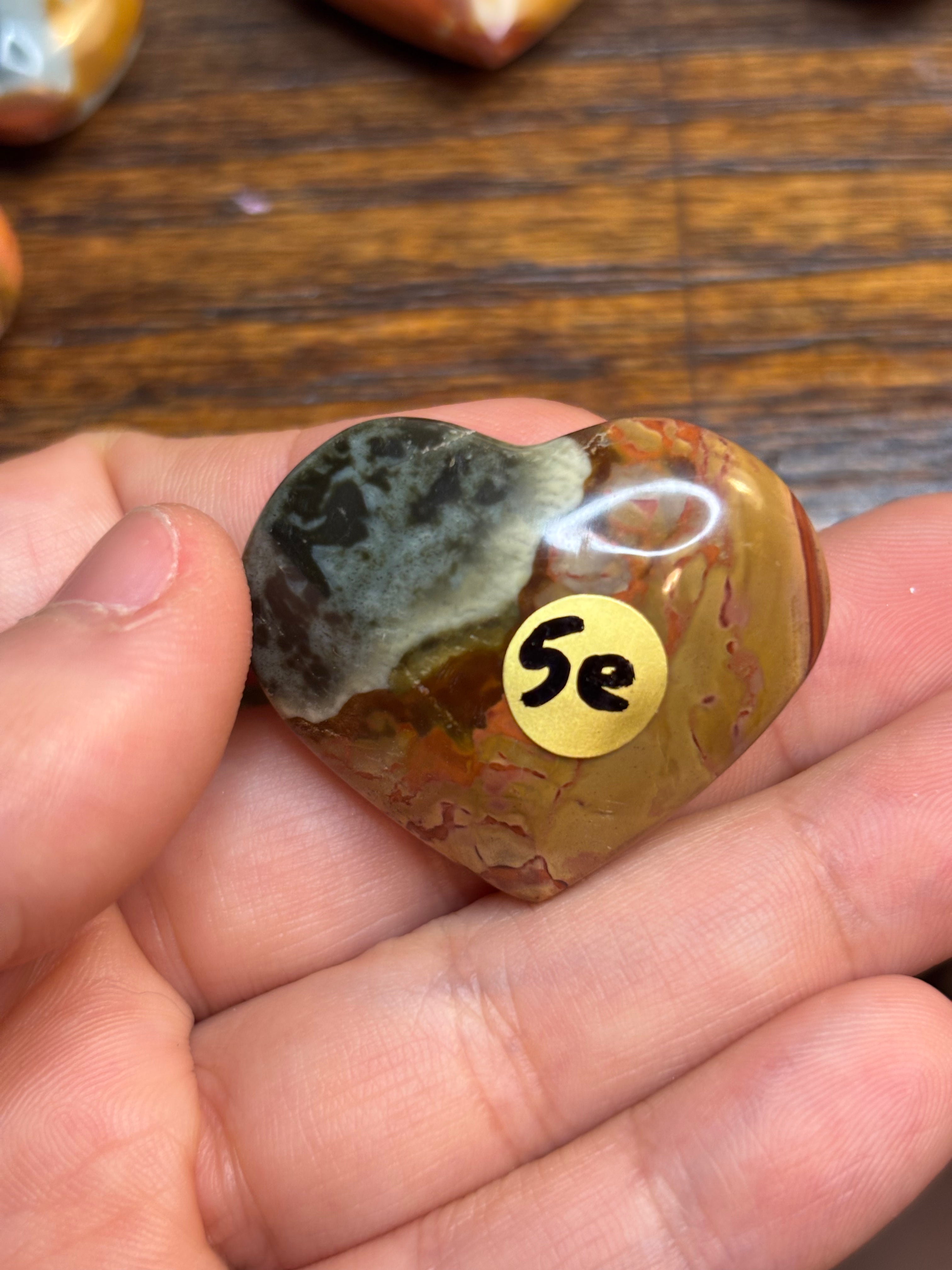 Polychrome jasper hearts - click to see more!