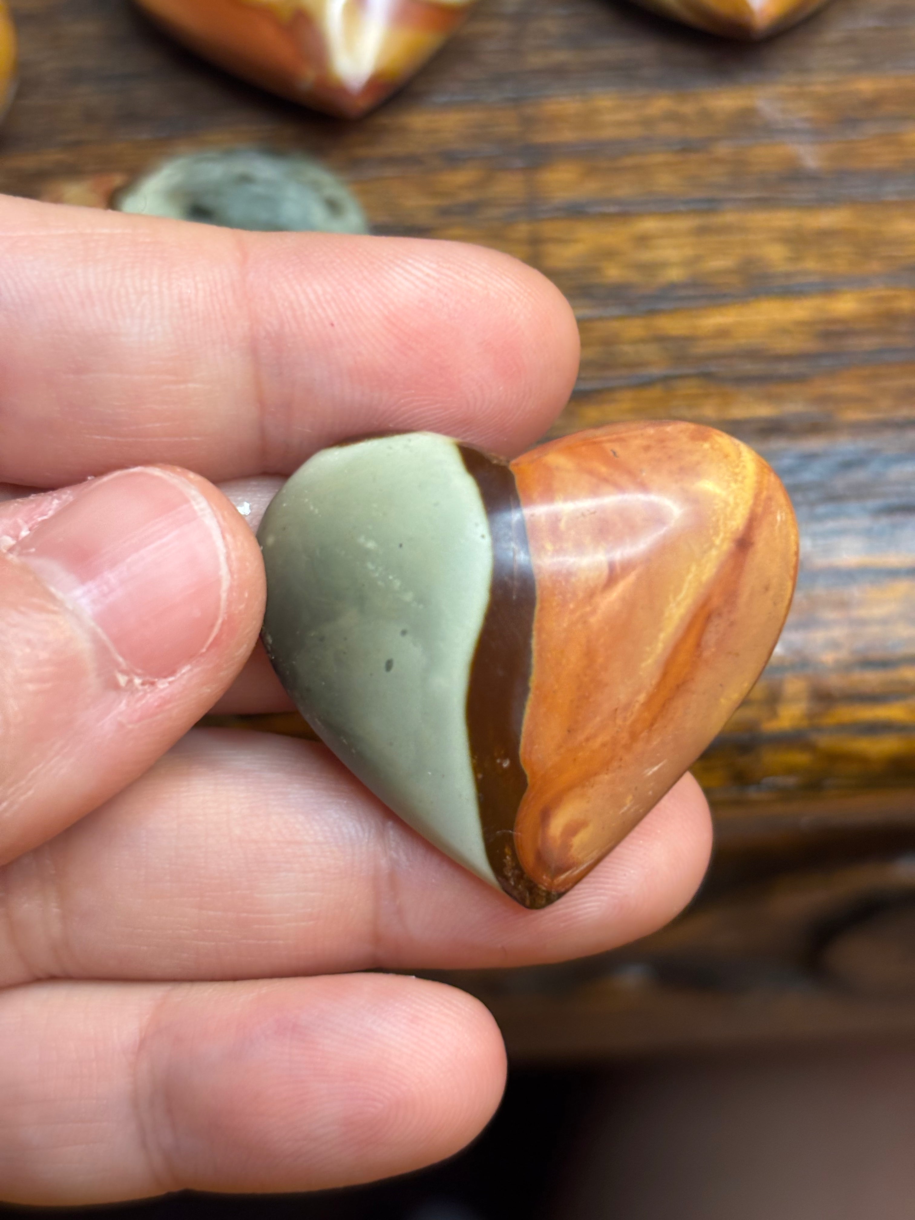 Polychrome jasper hearts - click to see more!