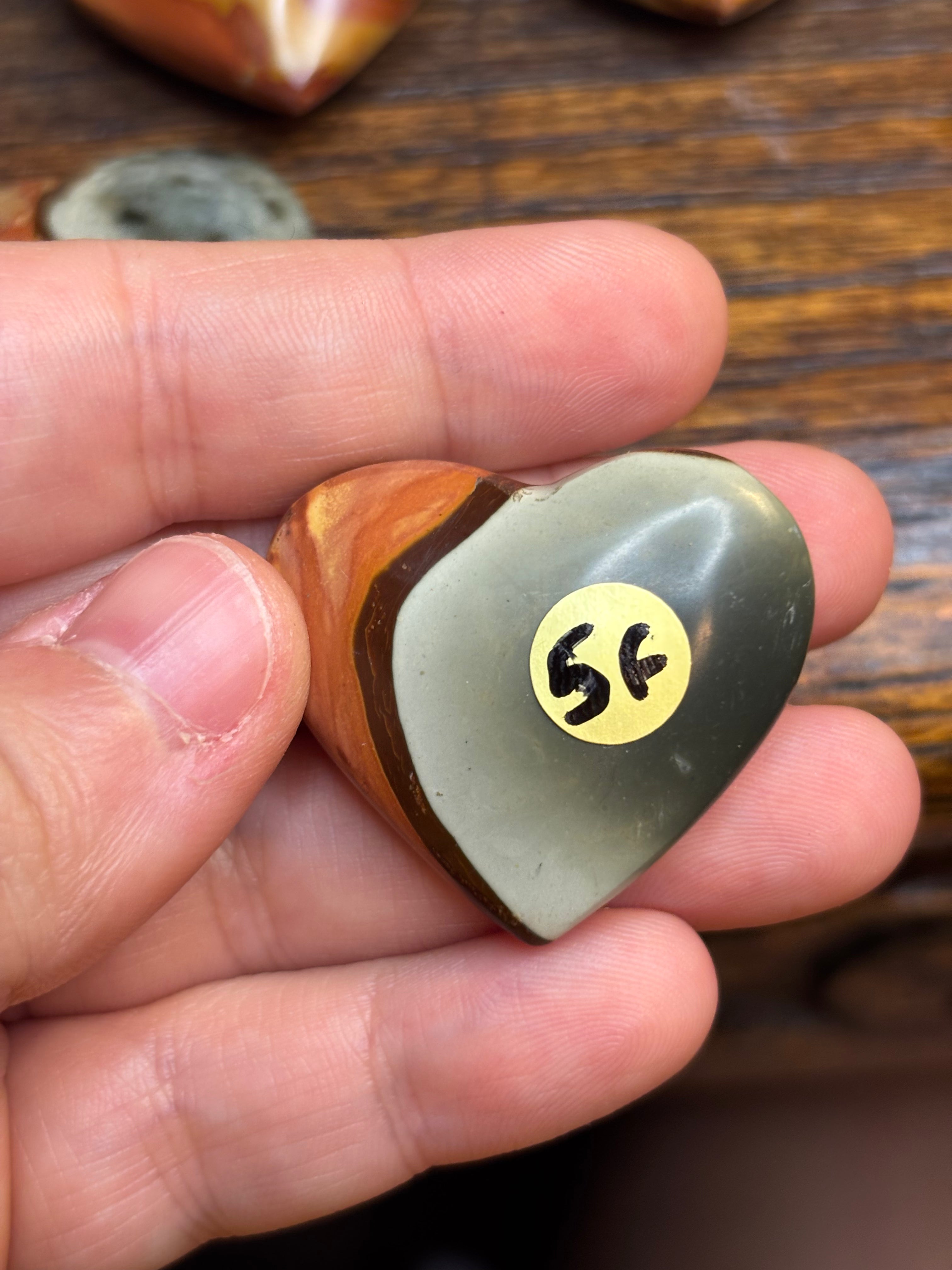 Polychrome jasper hearts - click to see more!