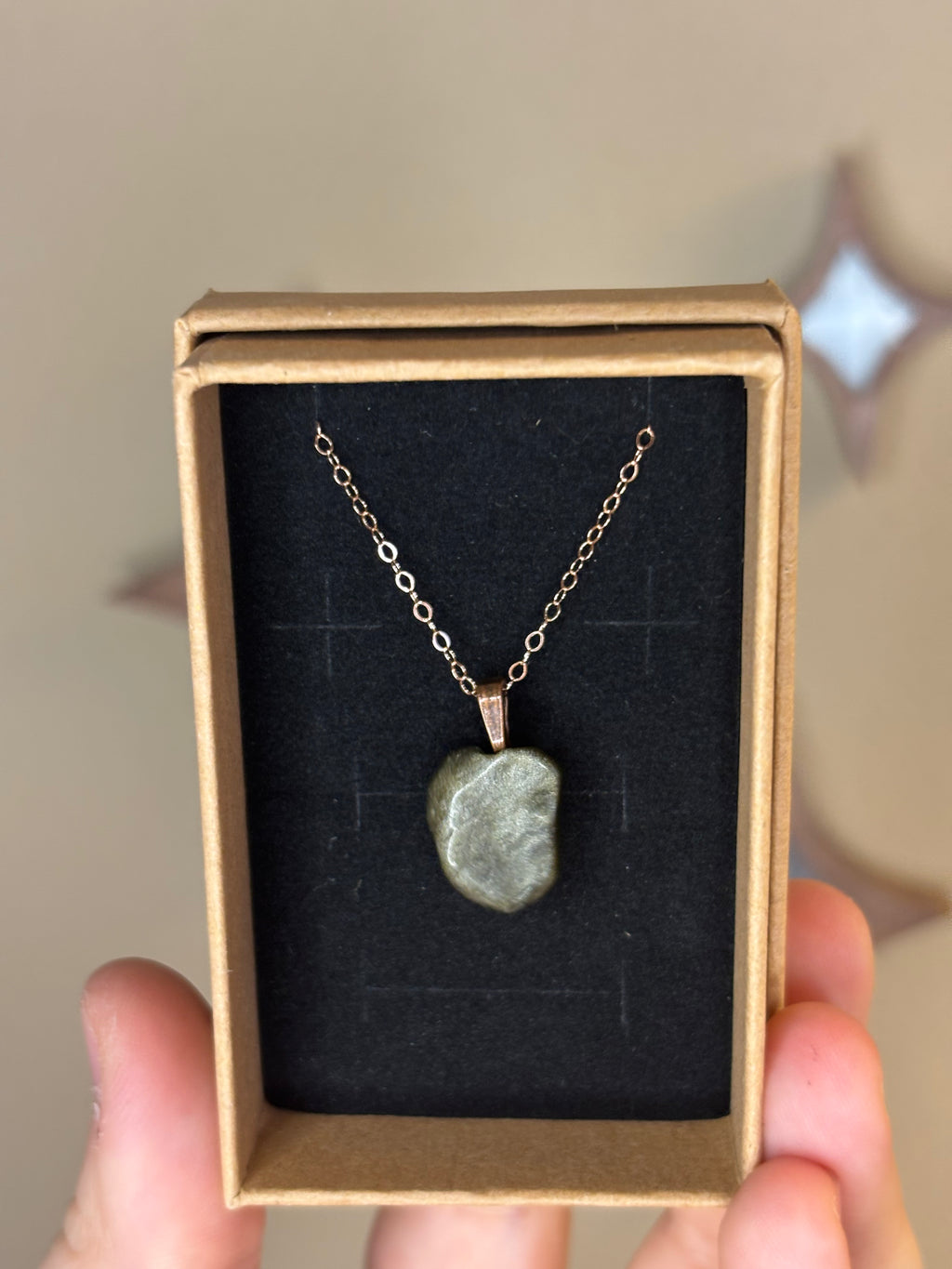 Necklace - gold sheen obsidian