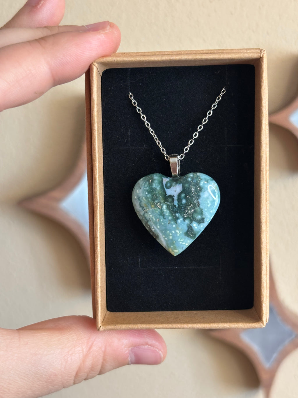 Necklace - Ocean jasper heart ❤️
