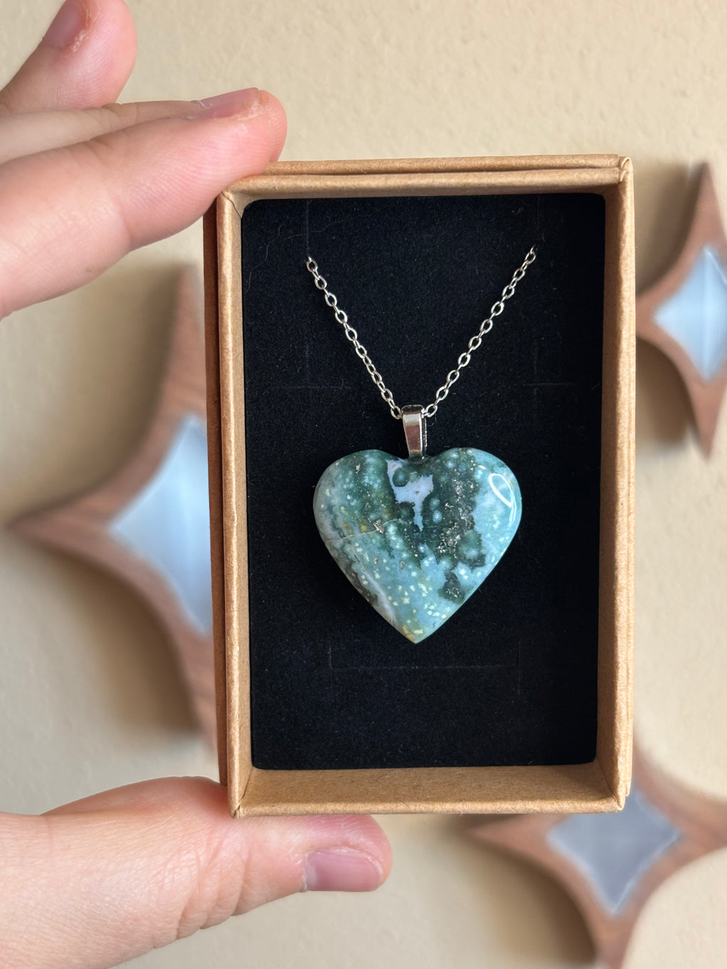 Necklace - Ocean jasper heart ❤️