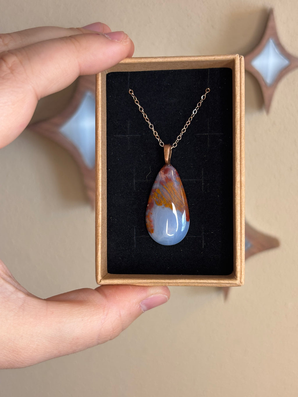 Necklace - red moss