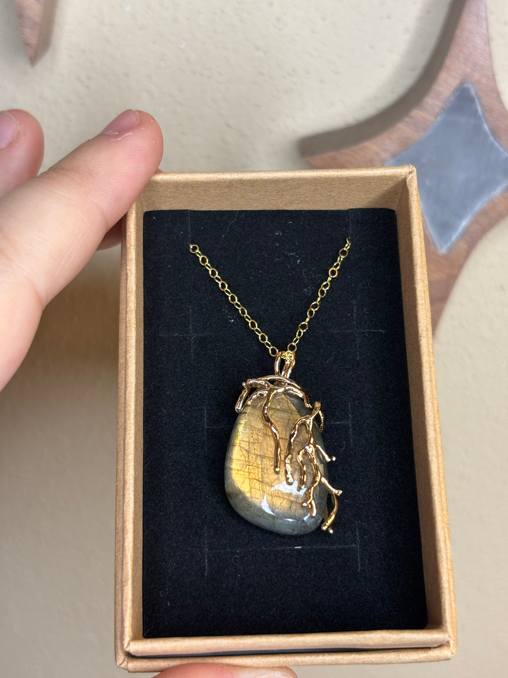 Necklaces - large labradorite with branch wrap style detail - click to see them all!