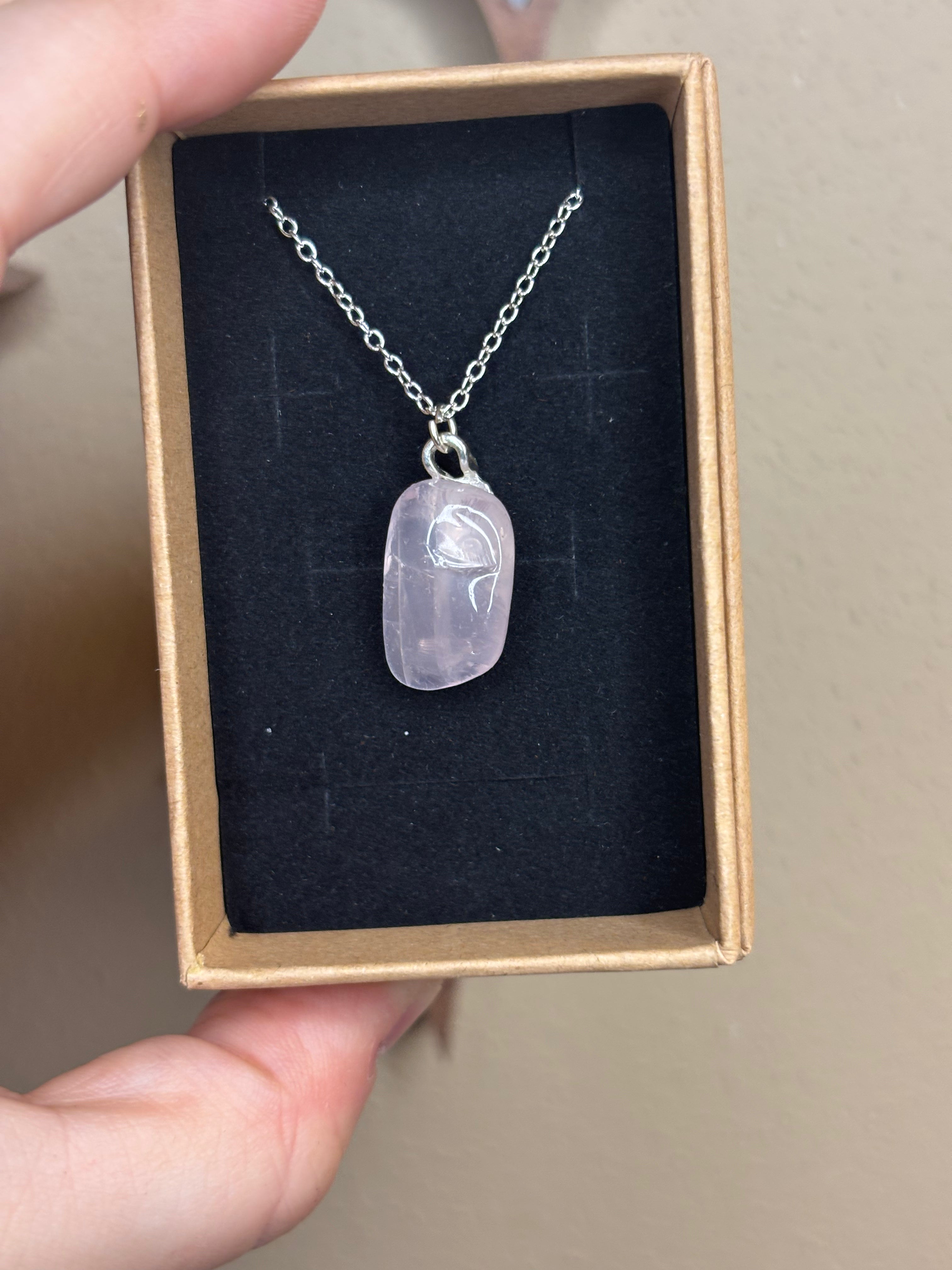 Necklace - rose quartz (discounted) click to see more!
