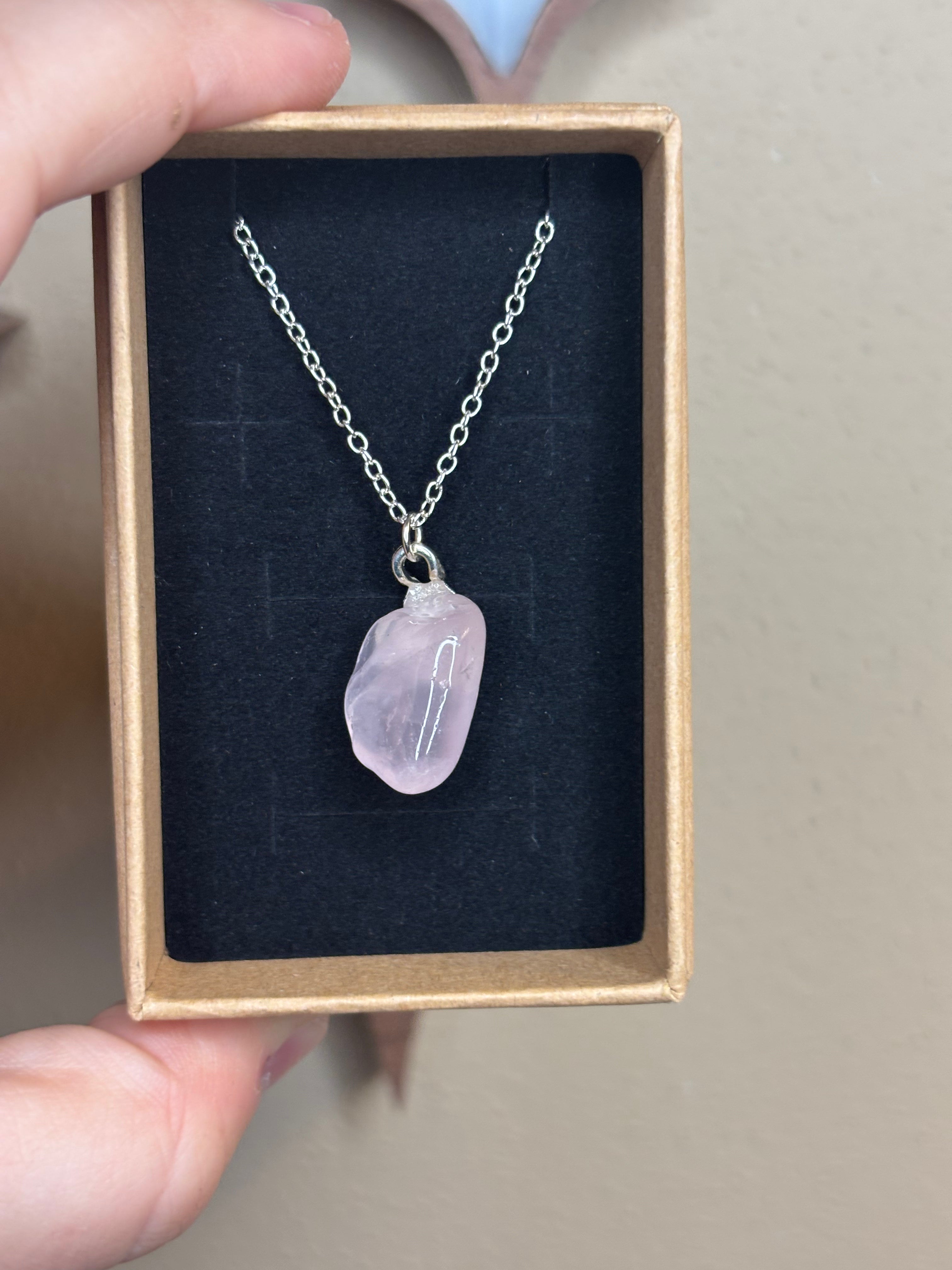 Necklace - rose quartz (discounted) click to see more!
