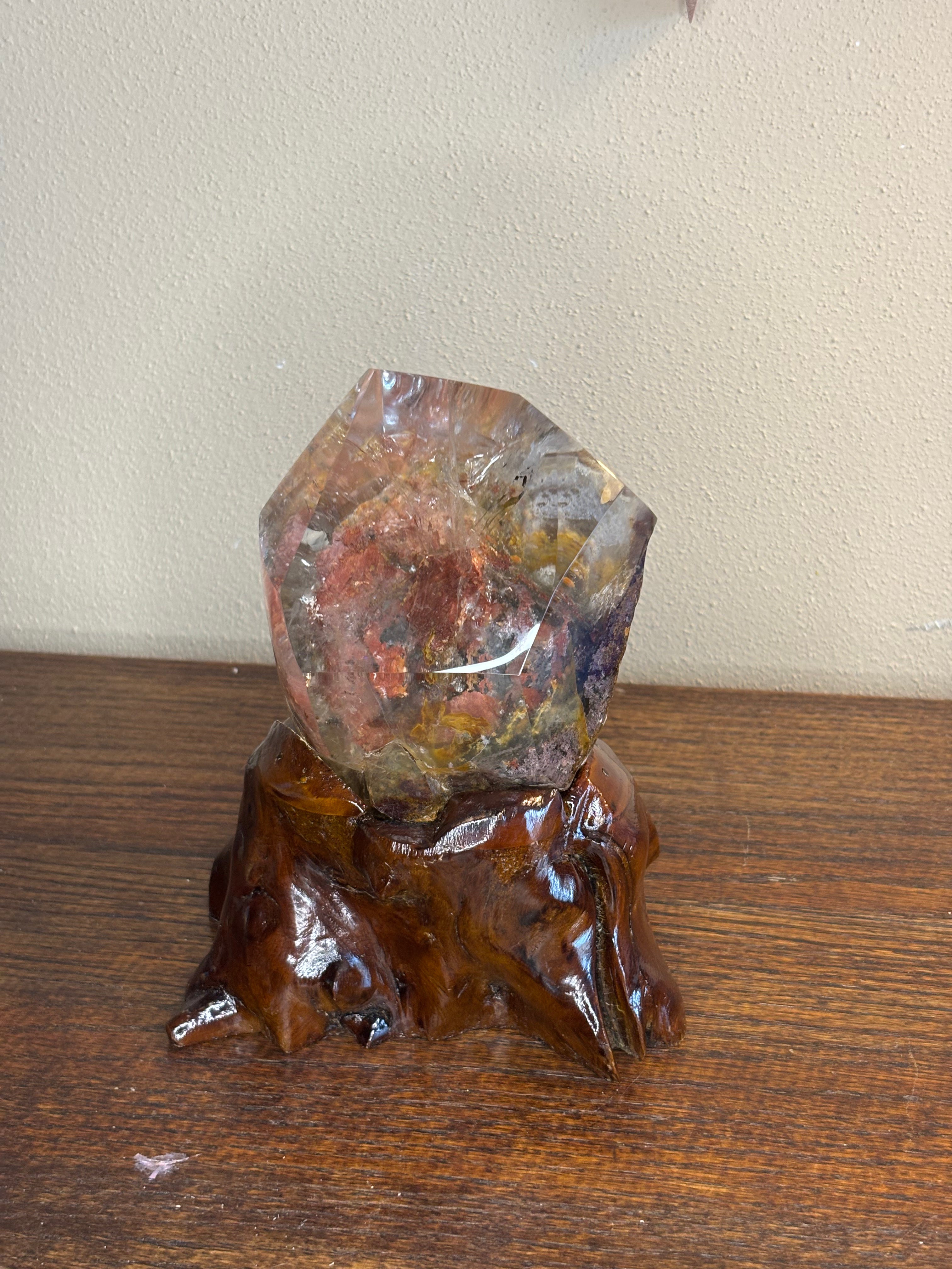 Garden Quartz statements on wood stand - click to see more!