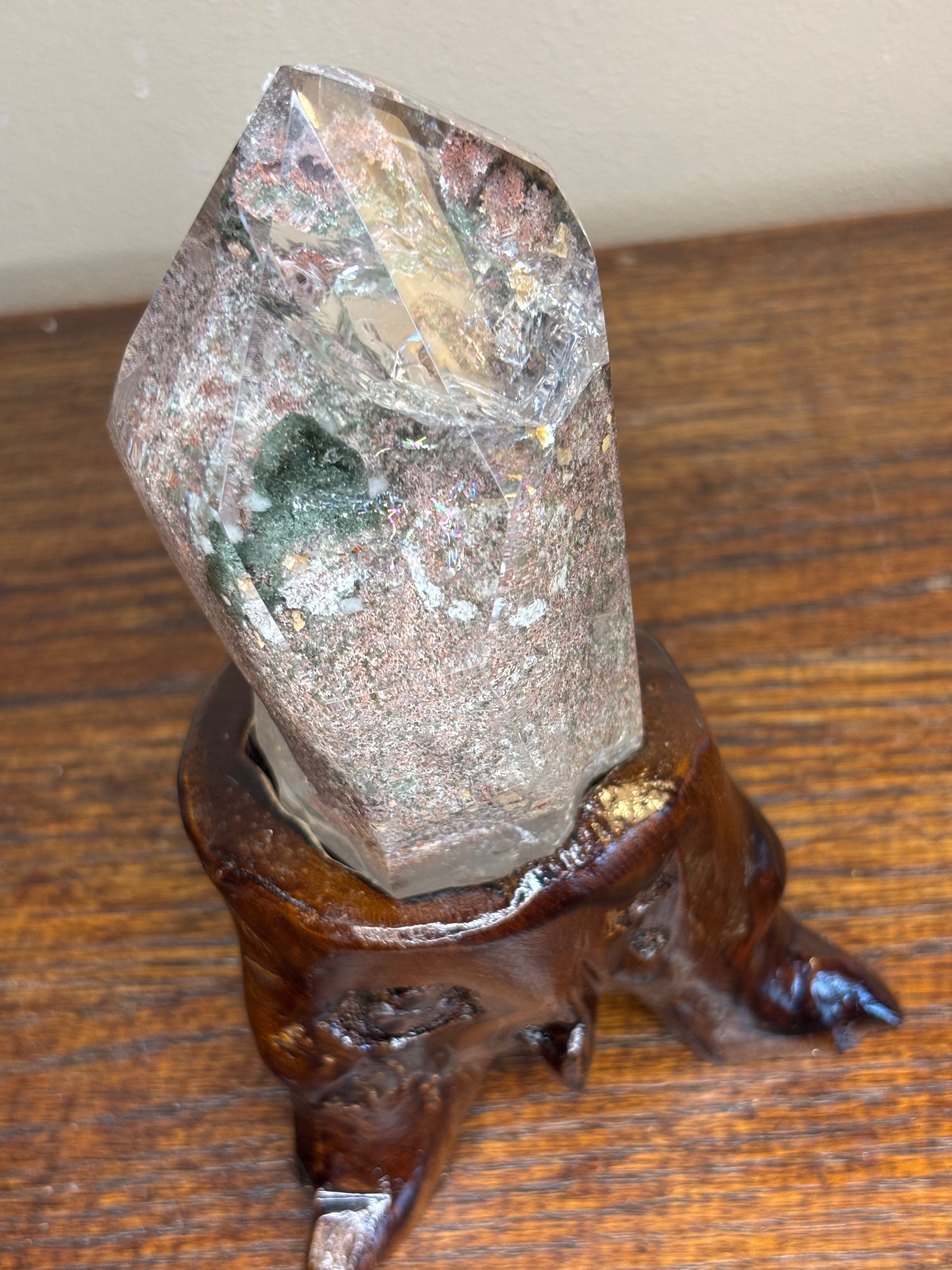 Garden Quartz statements on wood stand - click to see more!