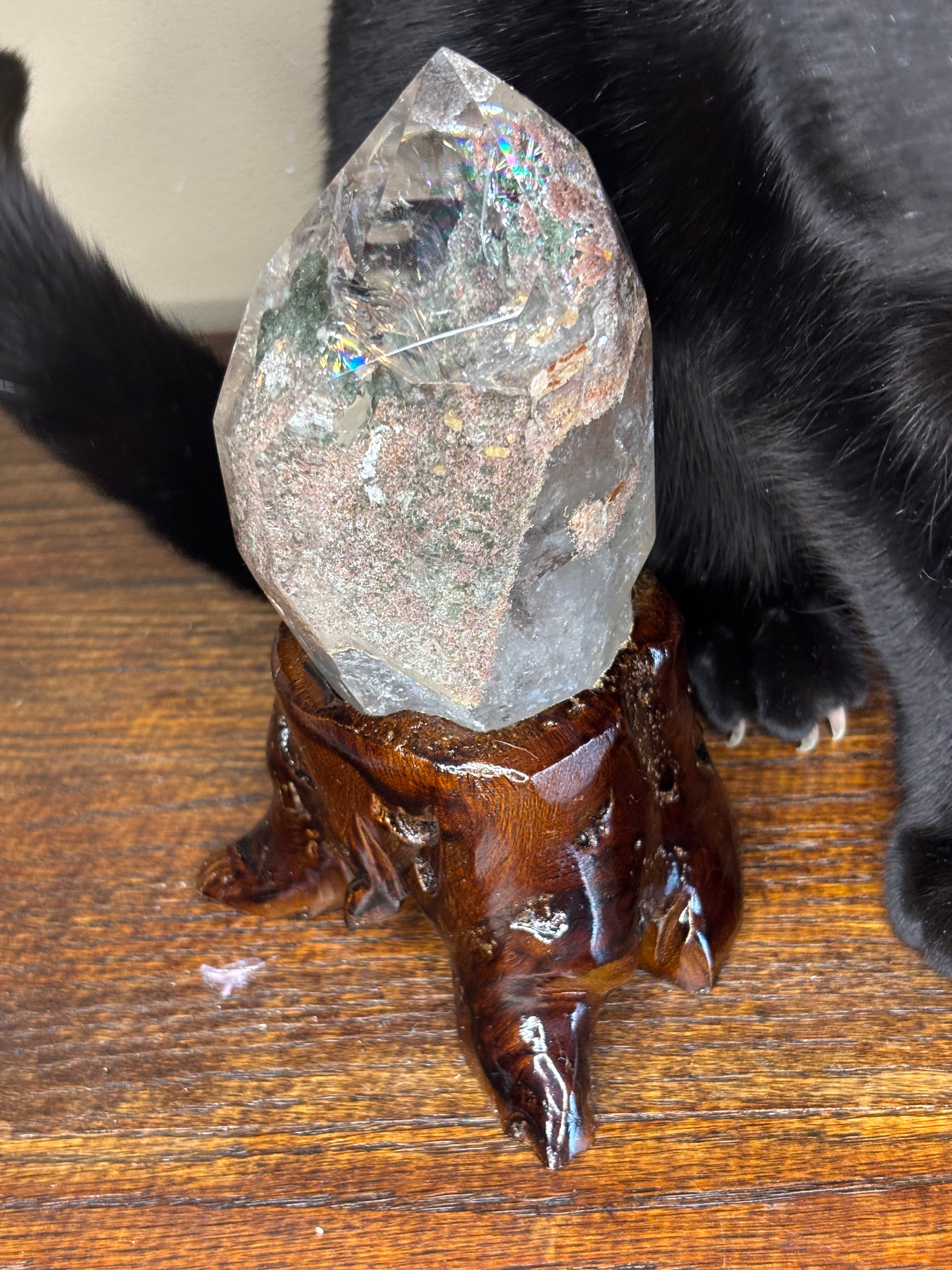 Garden Quartz statements on wood stand - click to see more!