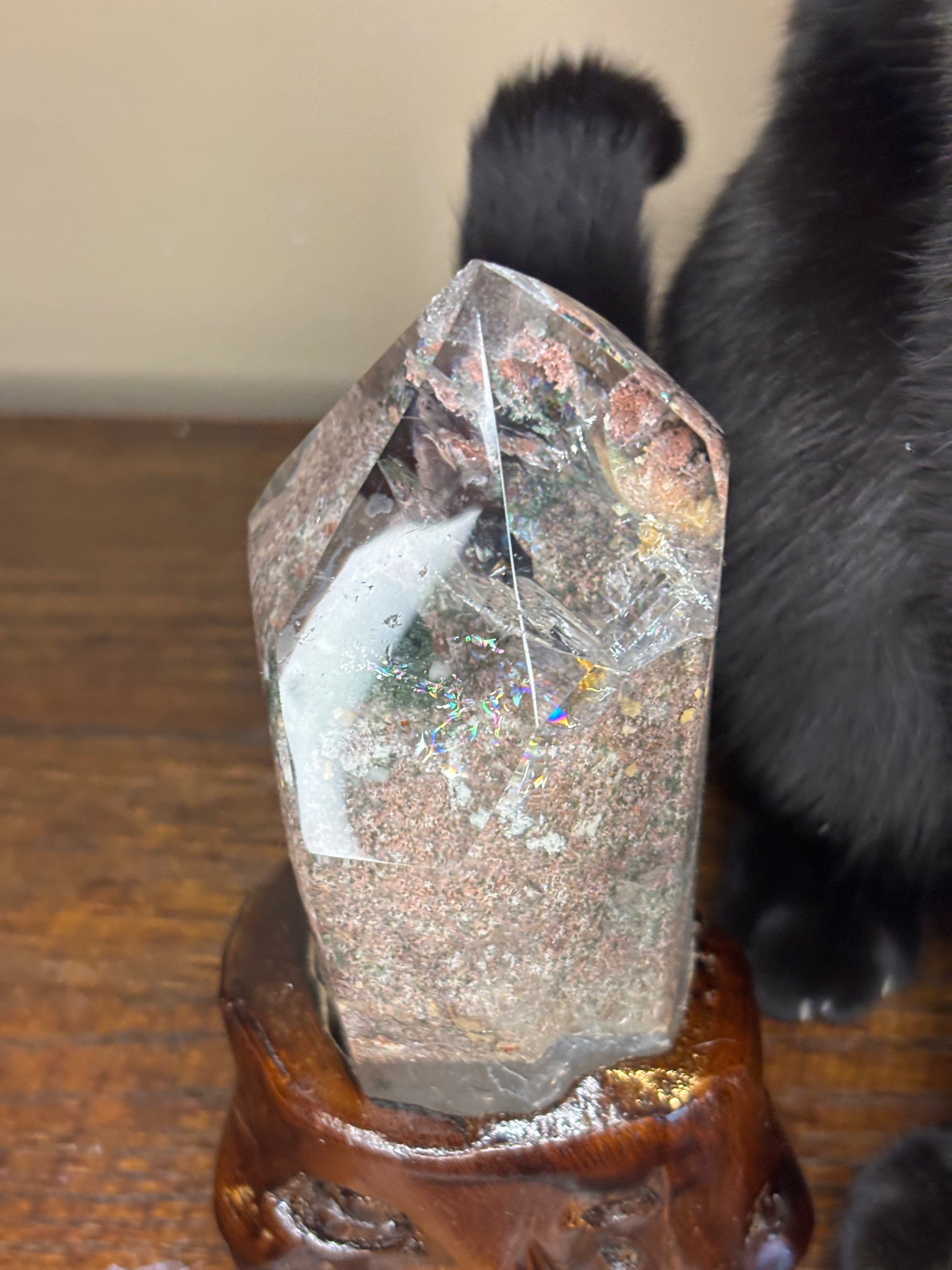 Garden Quartz statements on wood stand - click to see more!