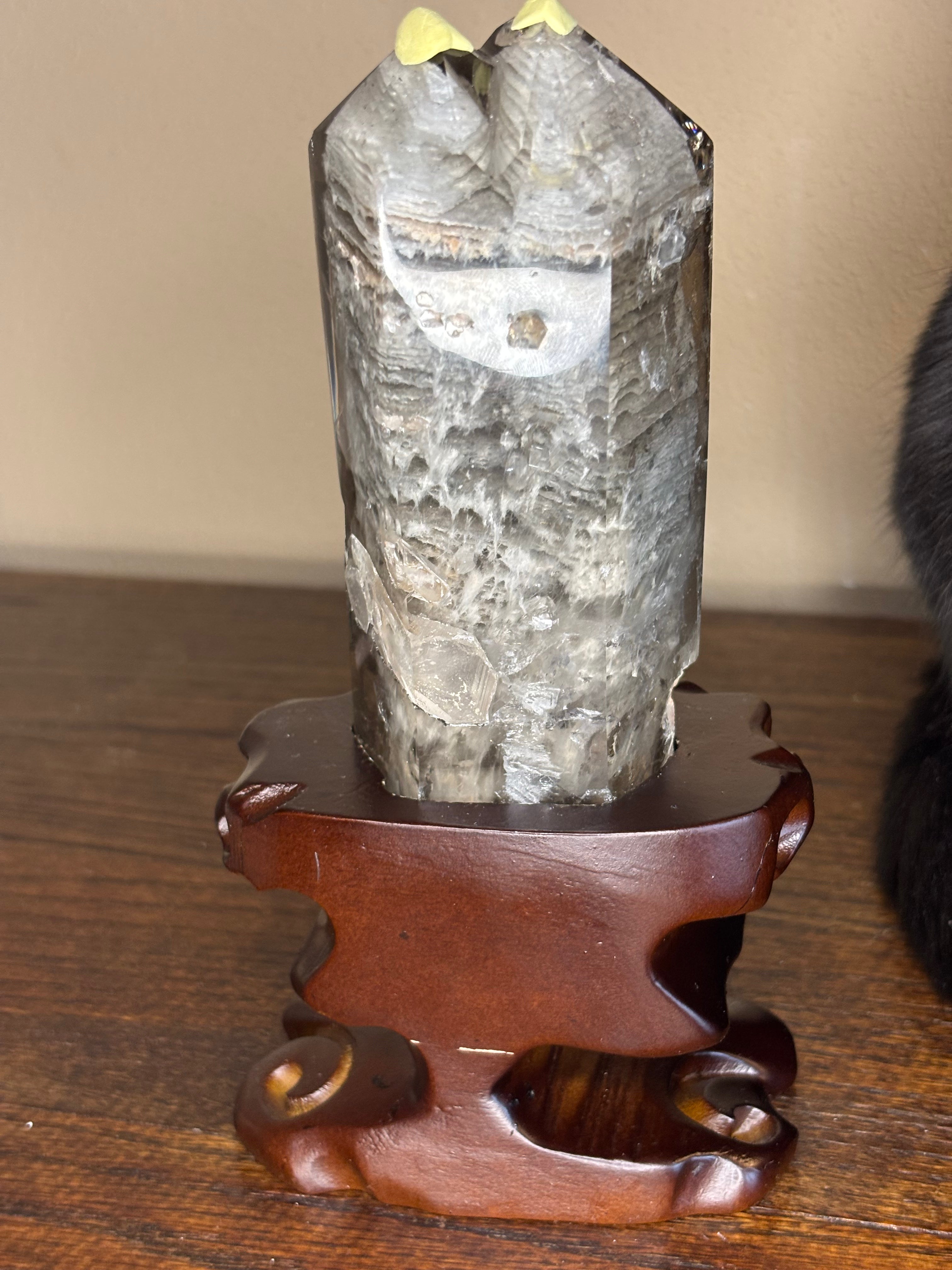 Garden Quartz statements on wood stand - click to see more!
